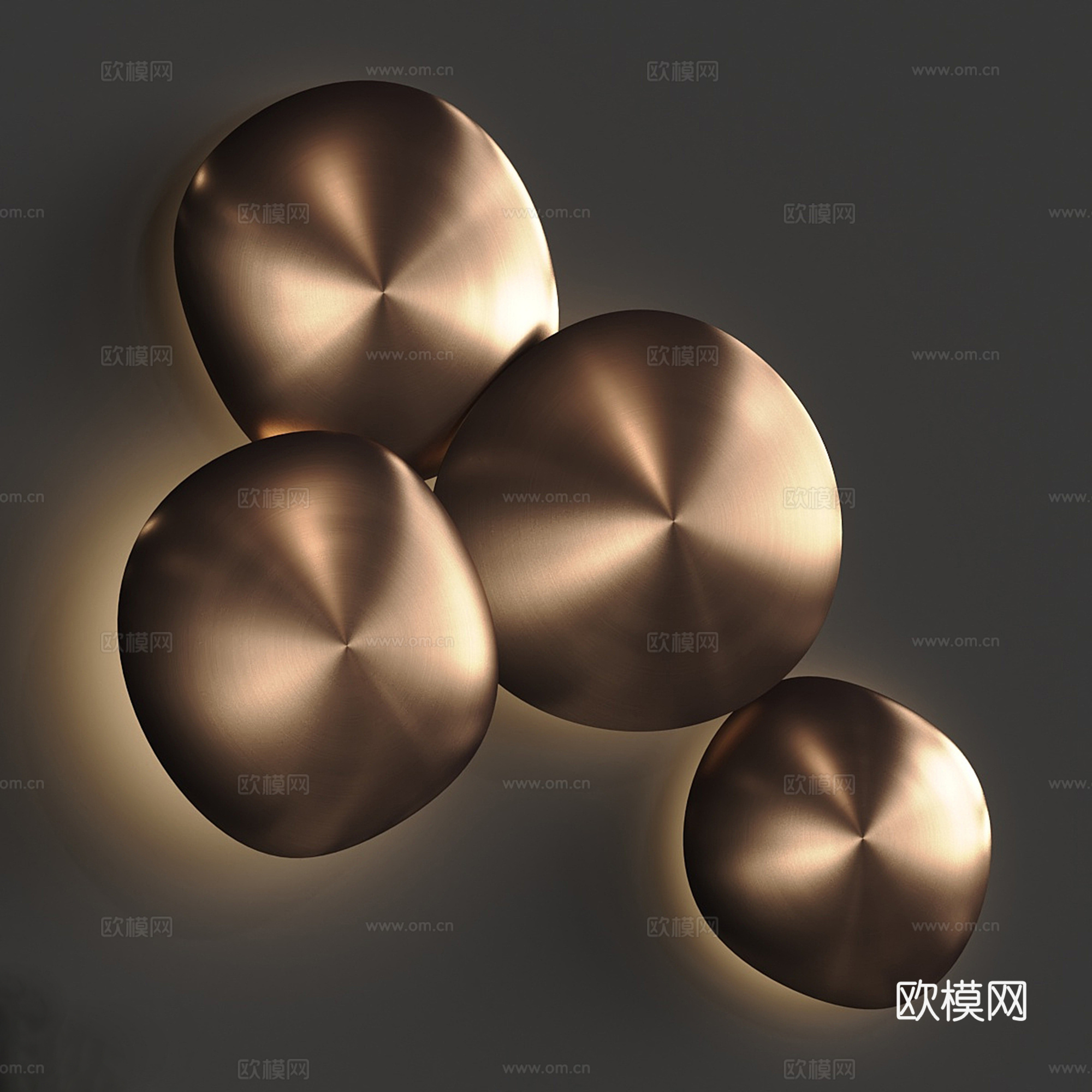 现代轻奢壁灯 墙饰挂件su模型