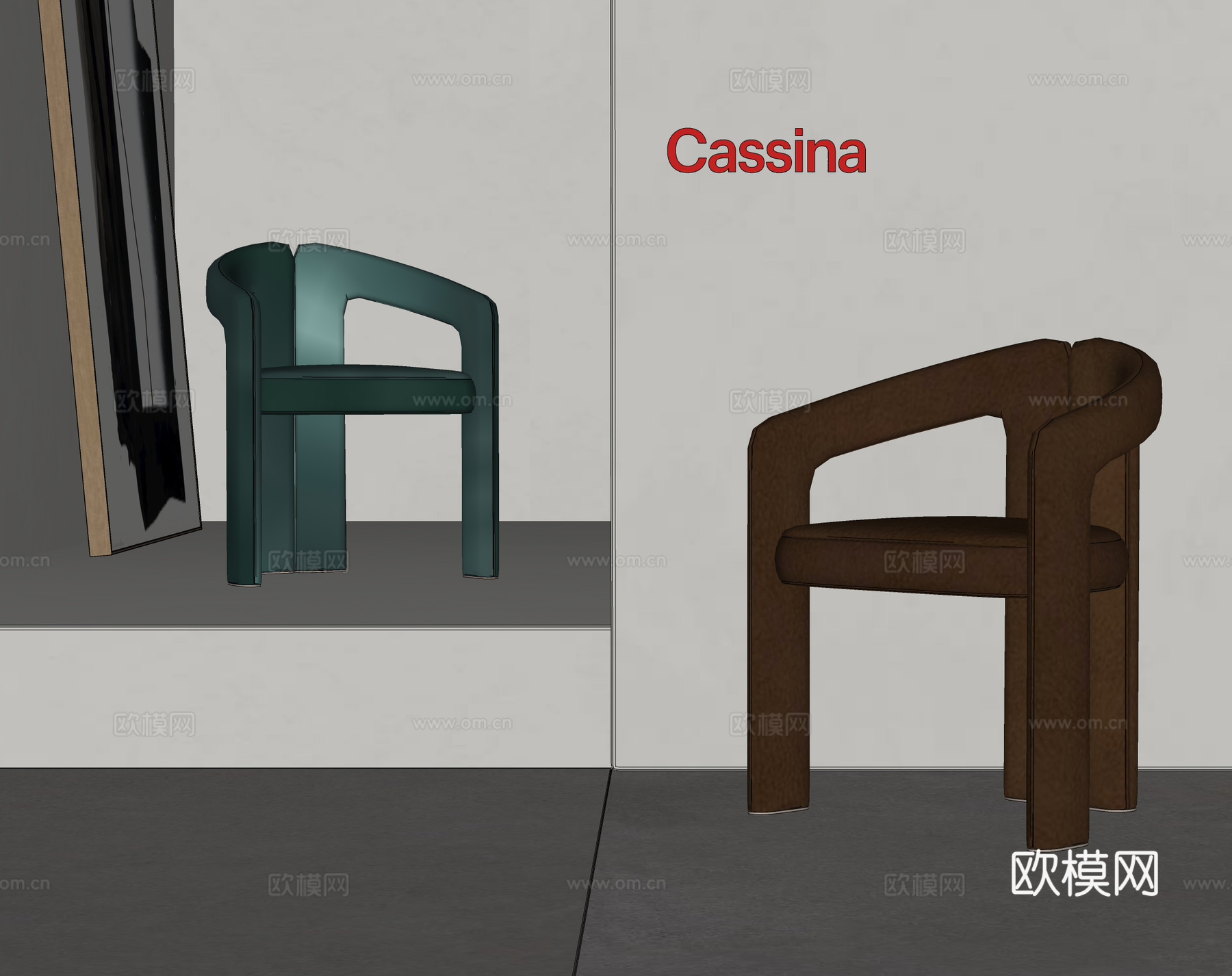 CASSINA dudet餐椅 单椅 休闲椅su模型