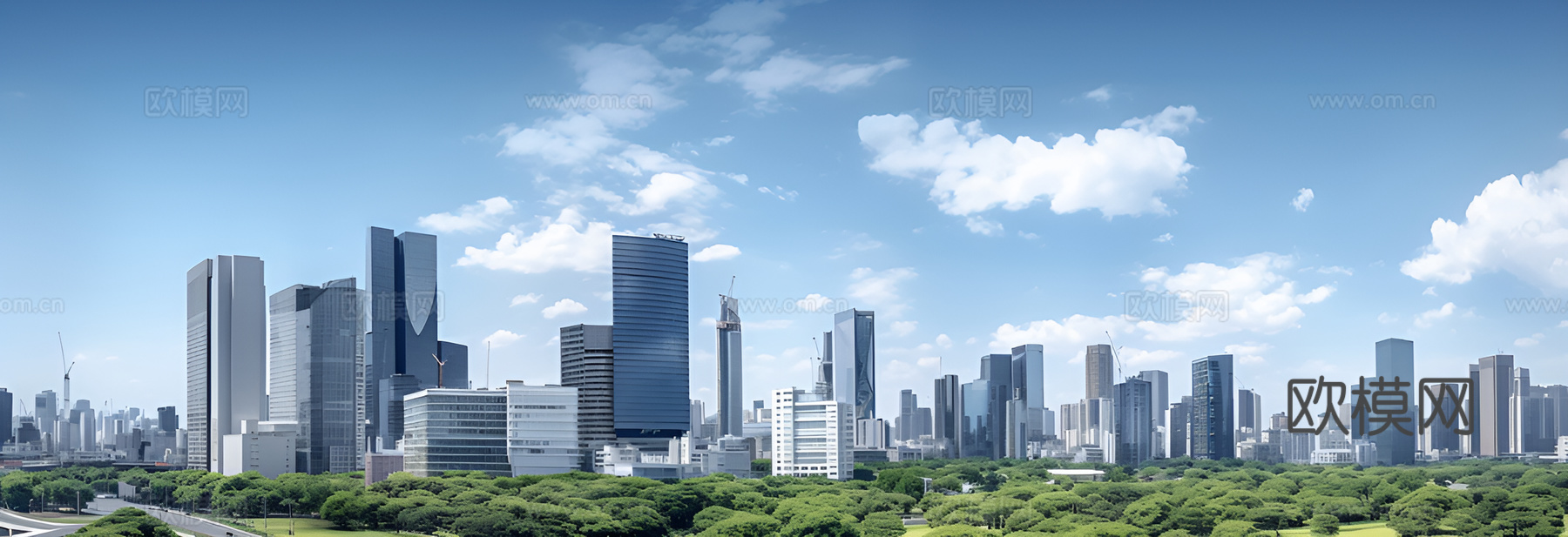 现代白天城市建筑外景
