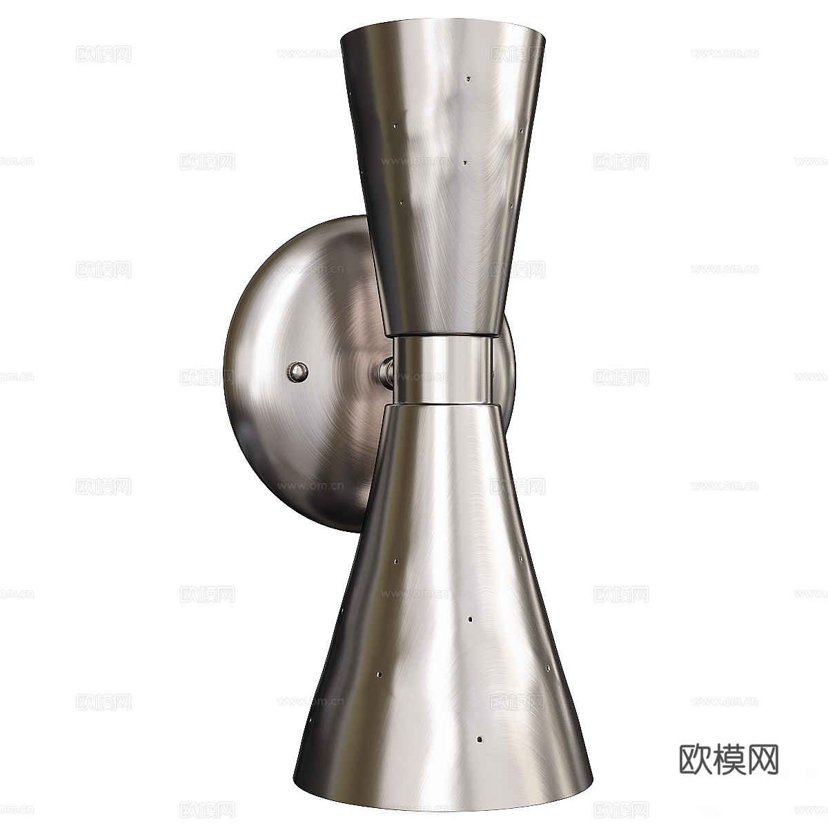 现代意式极简不锈钢金属壁灯3d模型