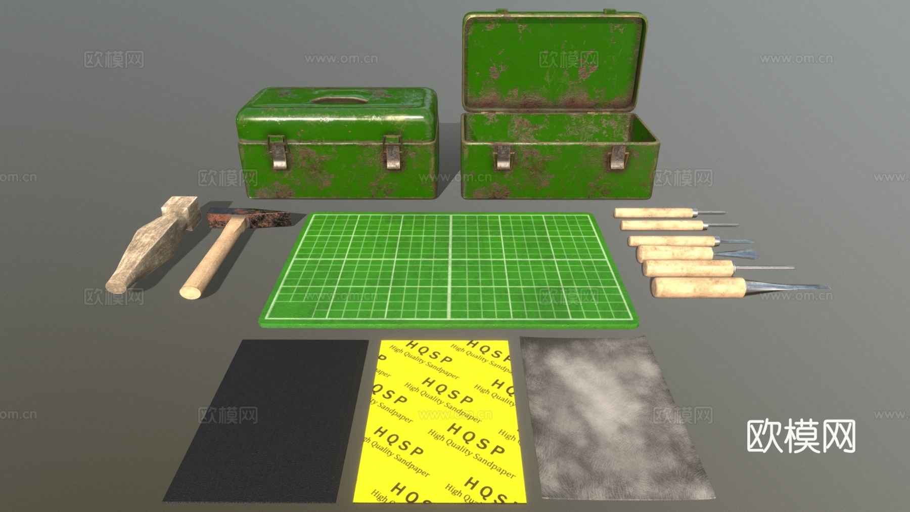 现代五金工具 手工工具 工具箱3d模型