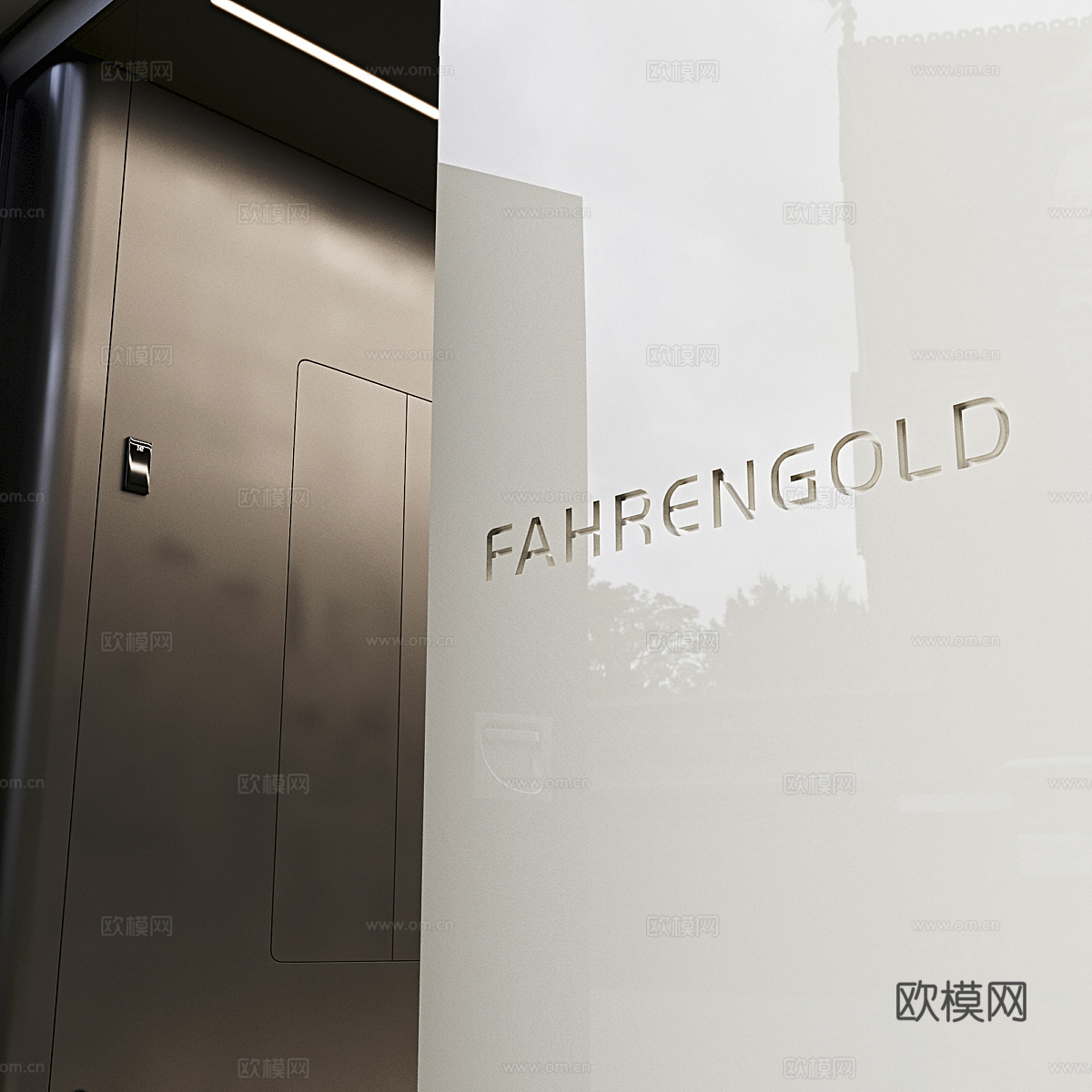 现代意式极简车库3d模型