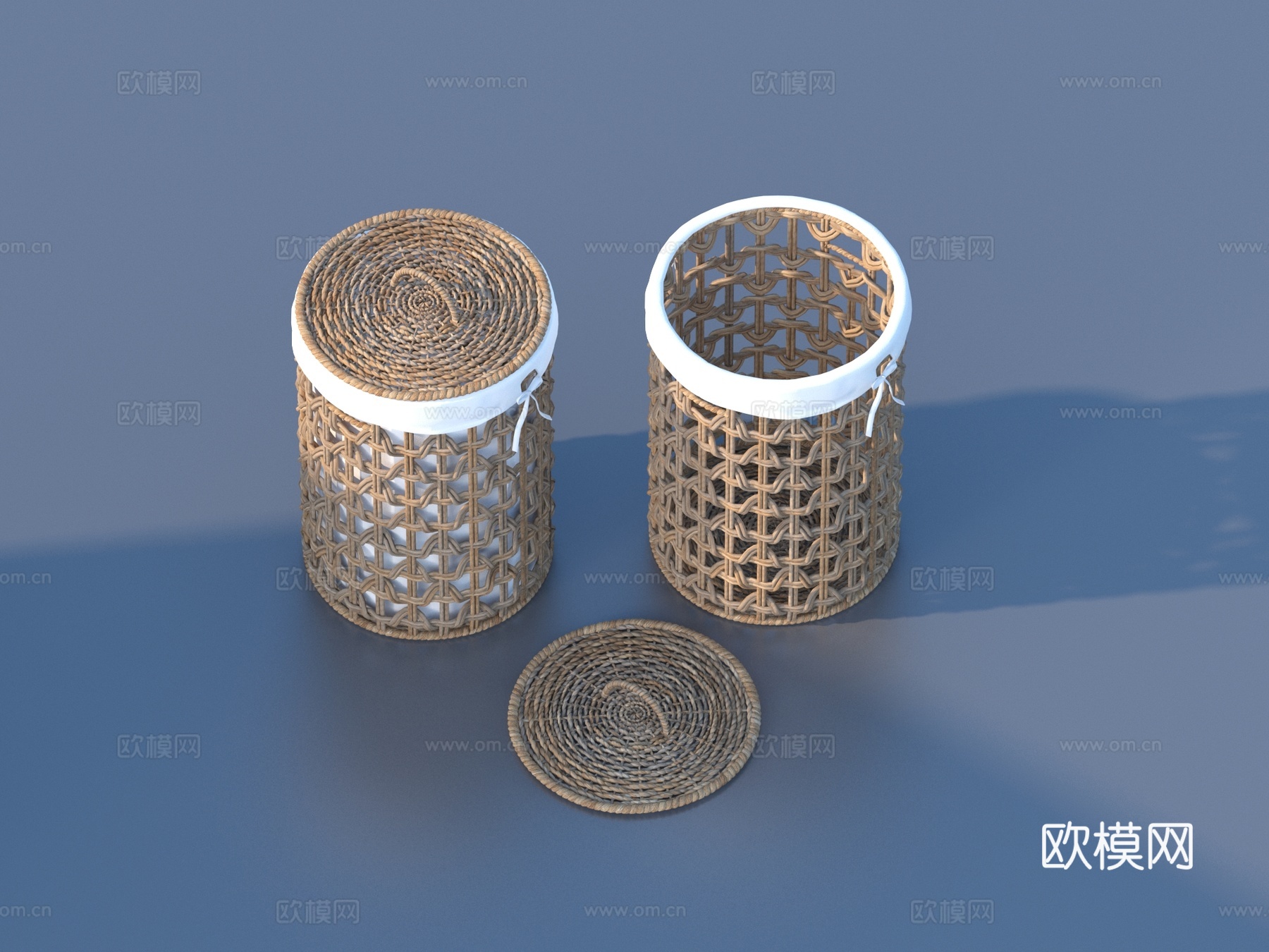 收纳筐 收纳箱 置物筐3d模型
