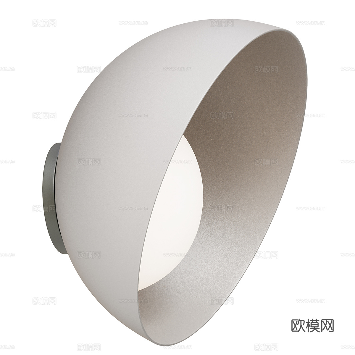 现代极简奶油风吸顶灯3d模型