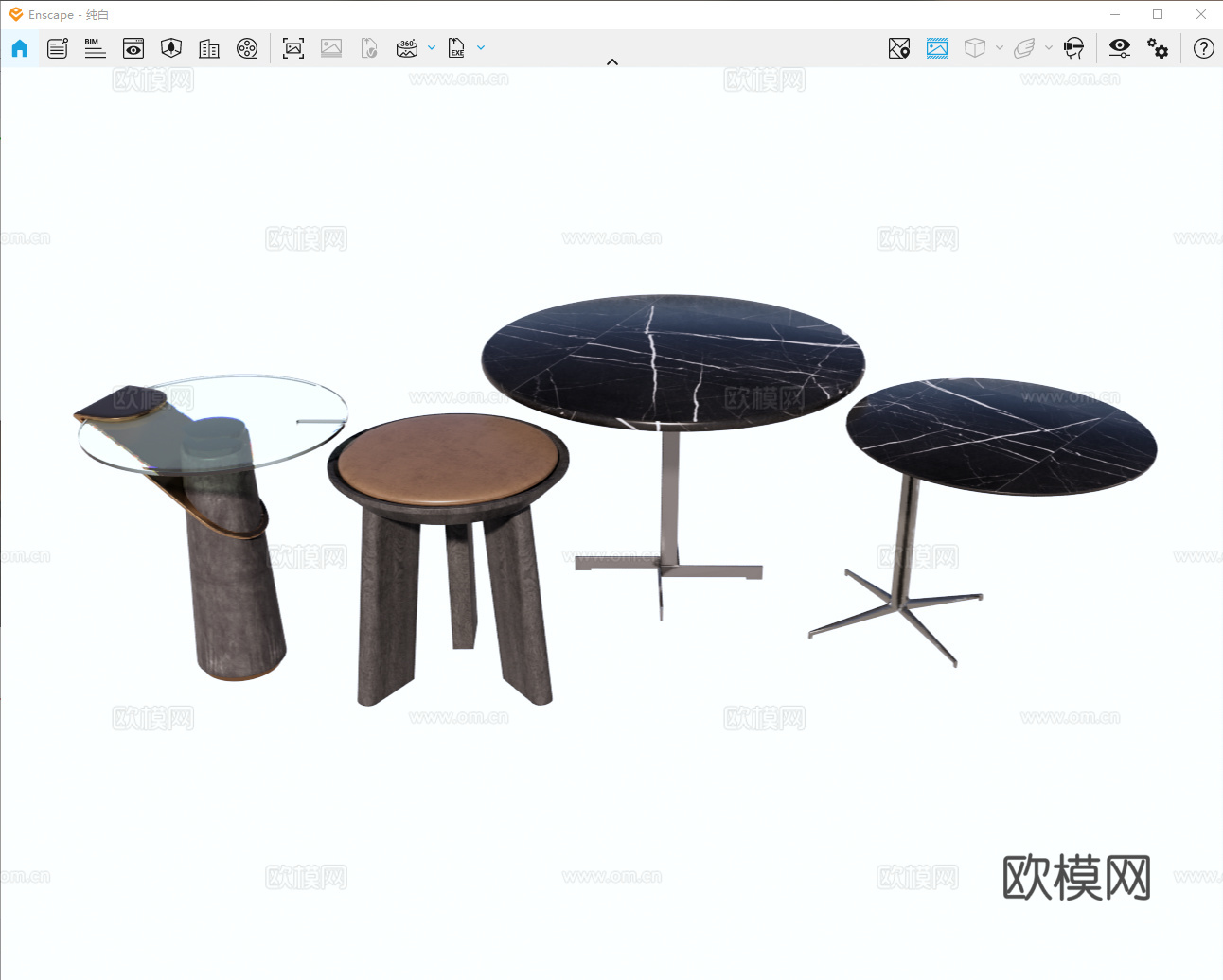 边几 角几 木边几 金属边几 石材边几 玻璃边几 圆几su模型