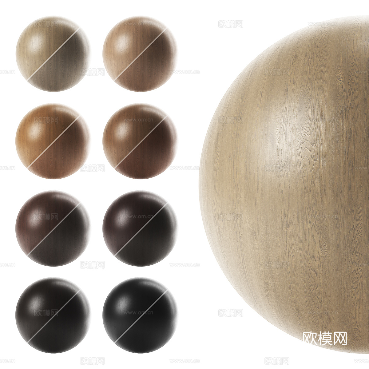 现代意式木纹 木饰面 饰面板3d模型