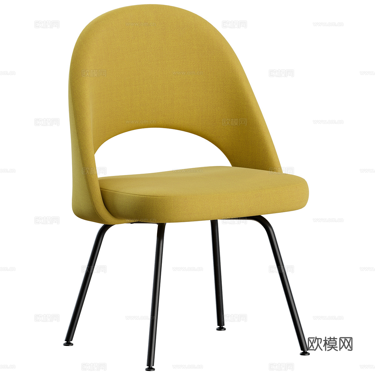 现代意式布艺椅子3d模型