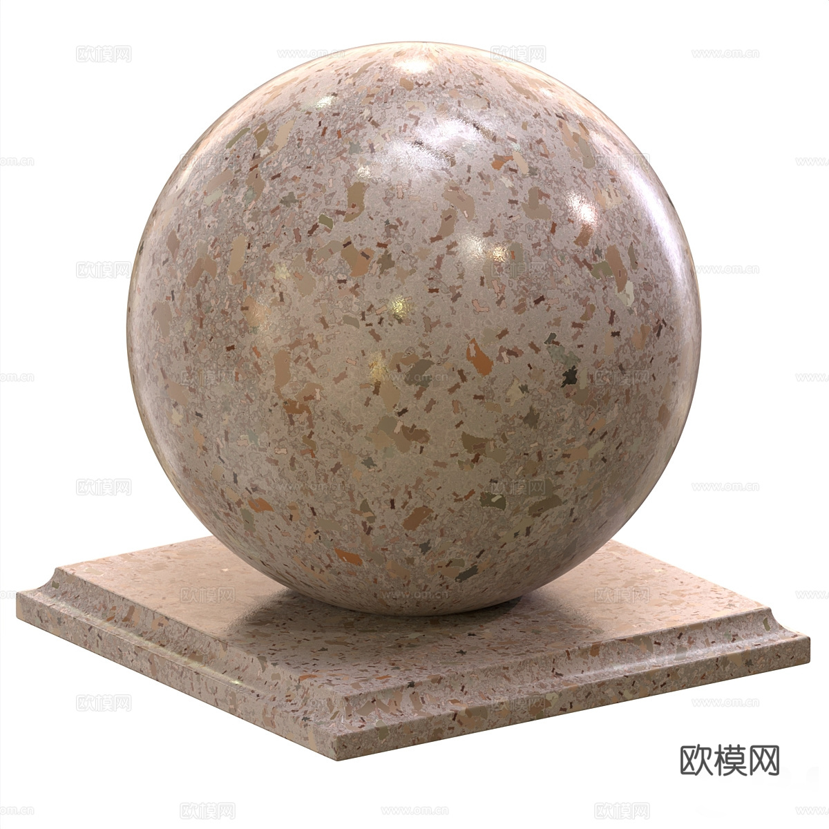 现代意式大理石 水磨石 石英石 花岗岩3d模型