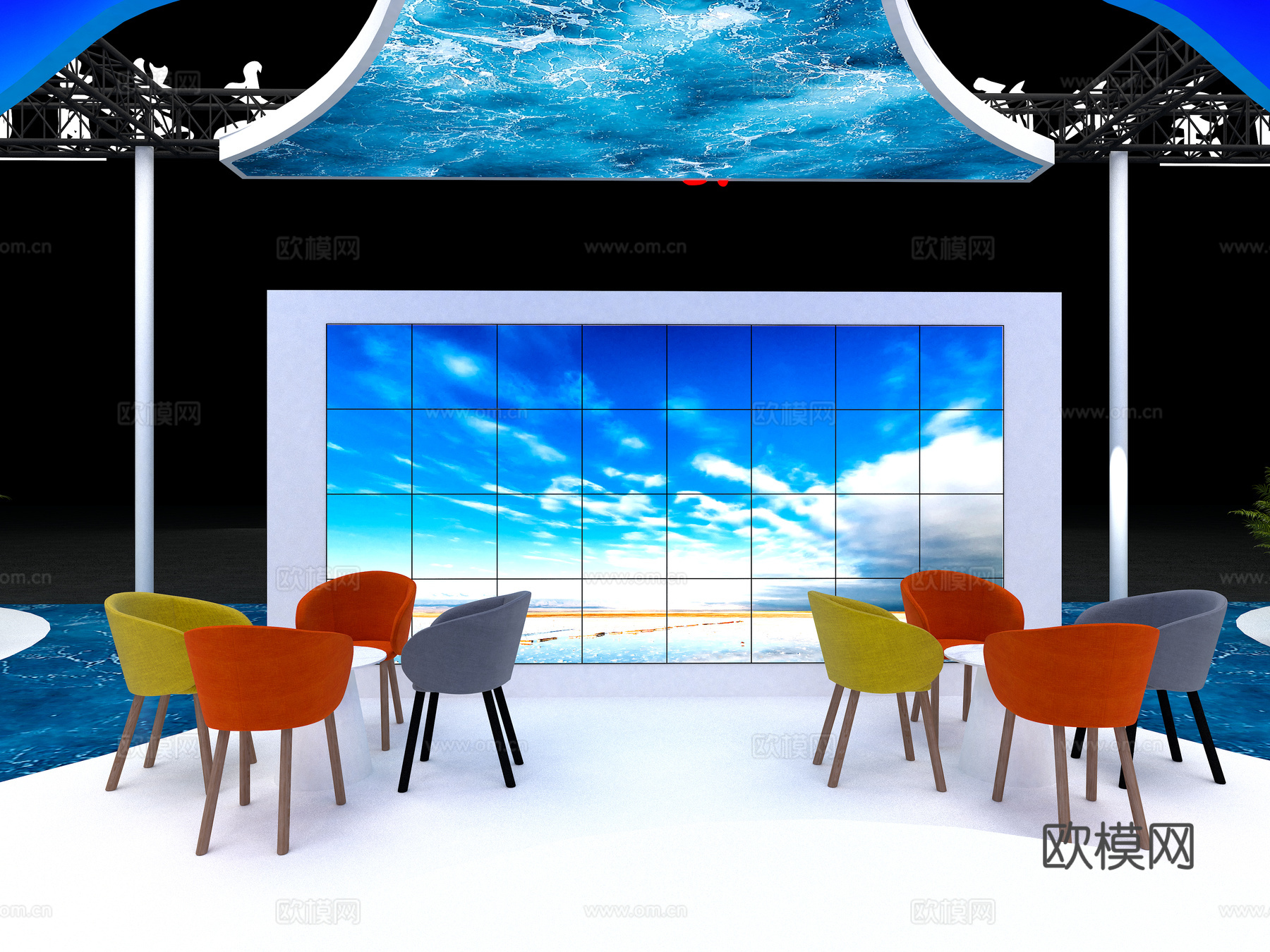 展台 展厅3d模型