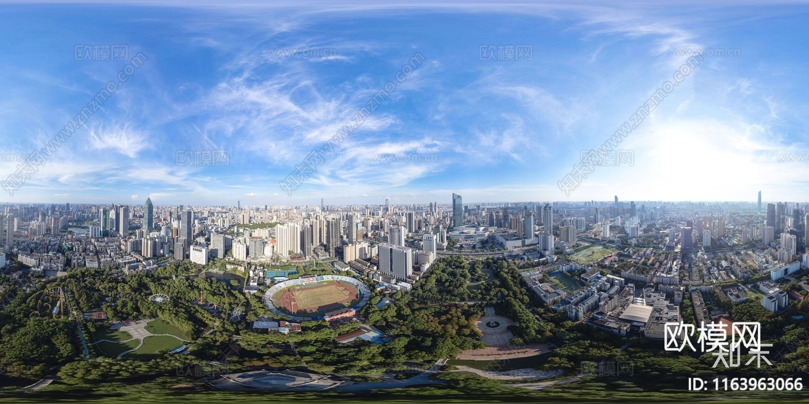 现代其他城市_现代城市_城市俯视_鸟瞰_城市全景贴图
