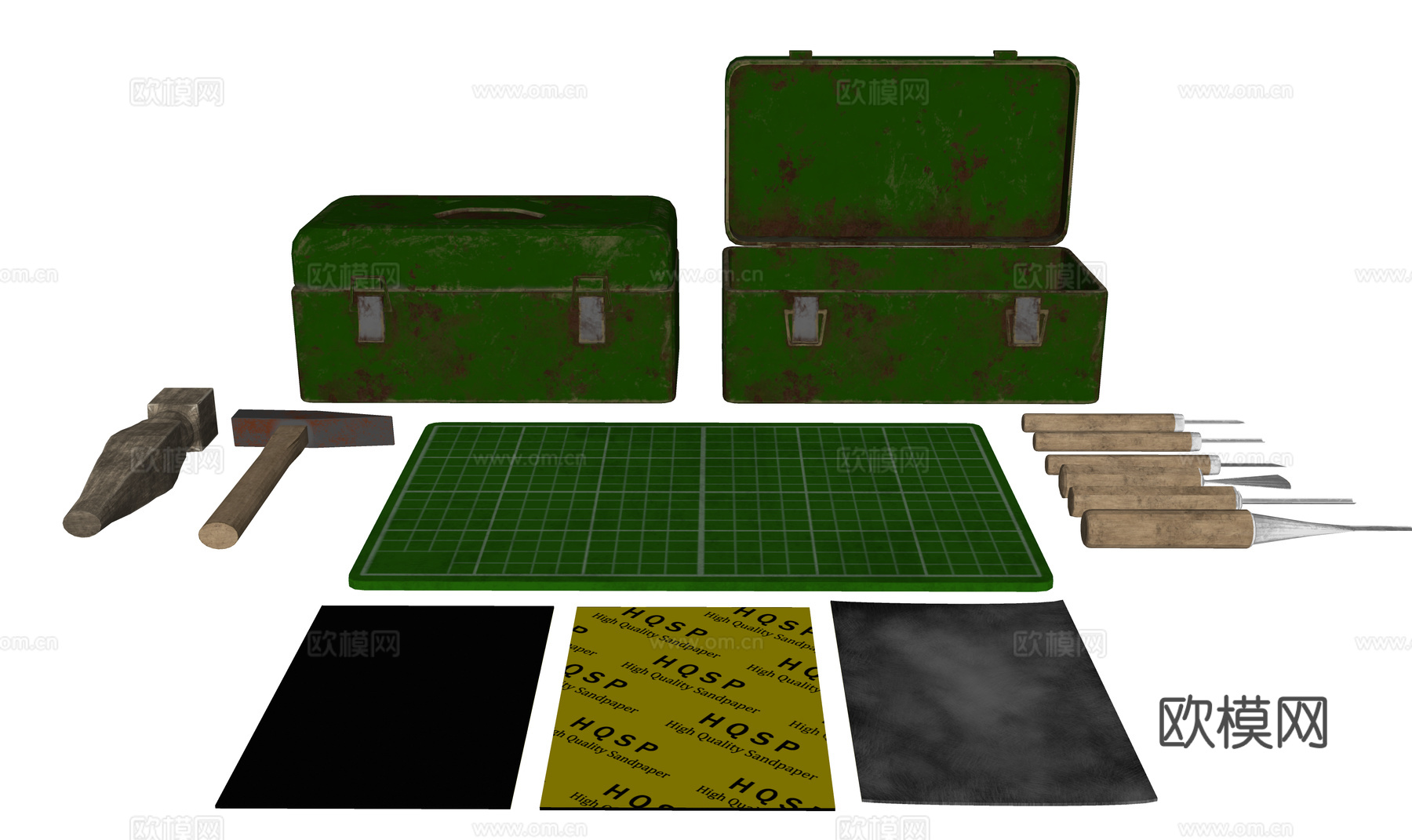 现代五金工具 手工工具 工具箱3d模型