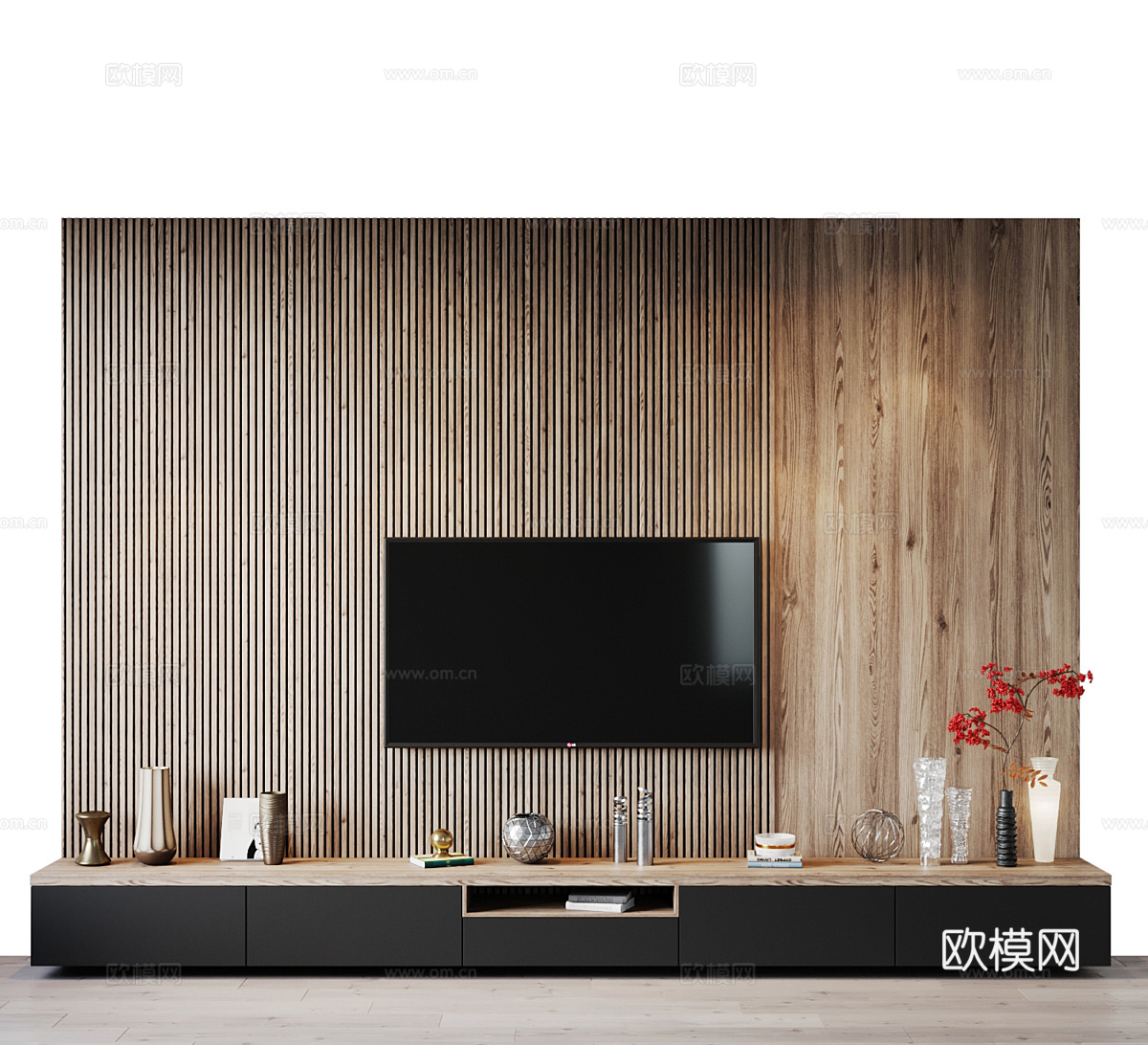 电视背景墙 背景墙 电视柜3d模型
