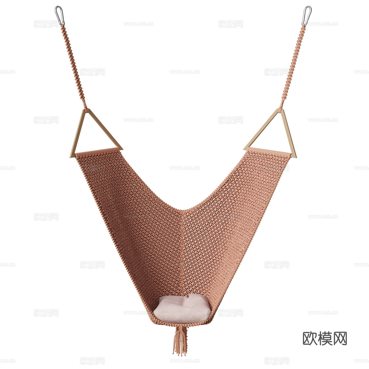 现代意式藤编吊椅3d模型