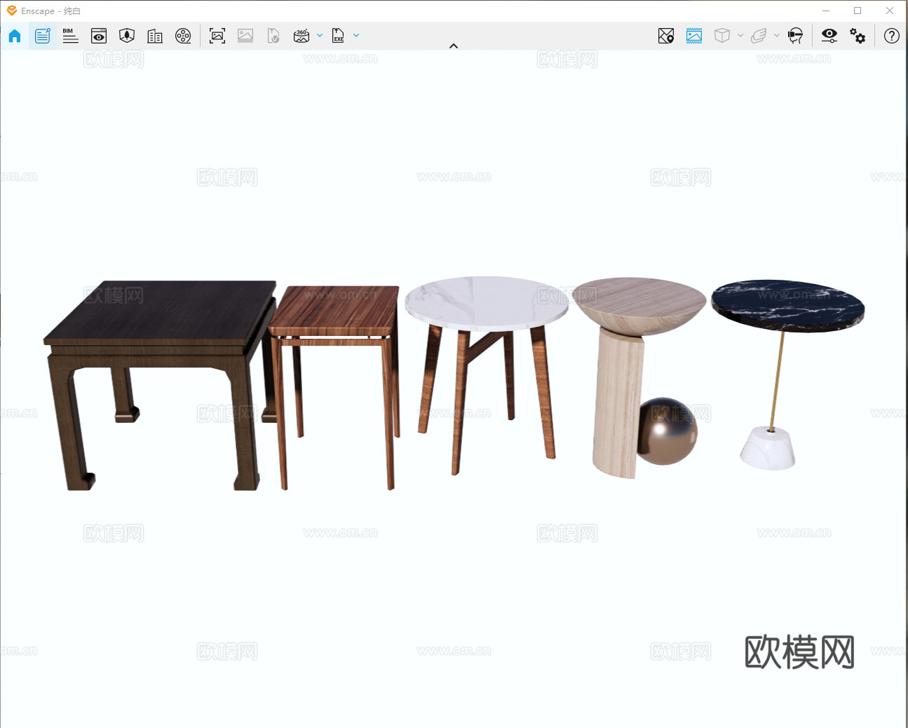 边几 角几 木边几 金属边几 石材边几 大理石边几su模型