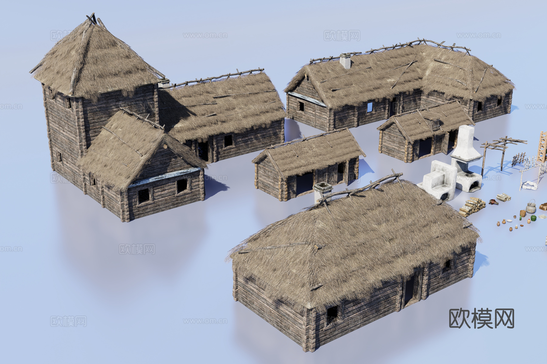 木屋及室内用品3d模型