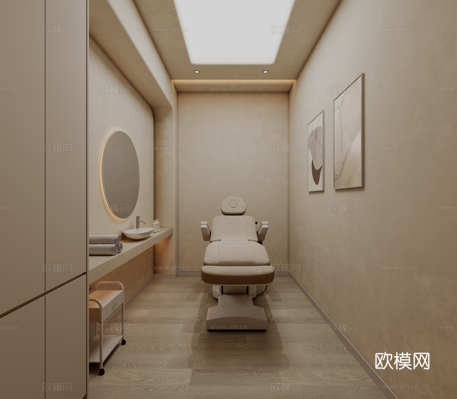 侘寂风美容院SPA3d模型