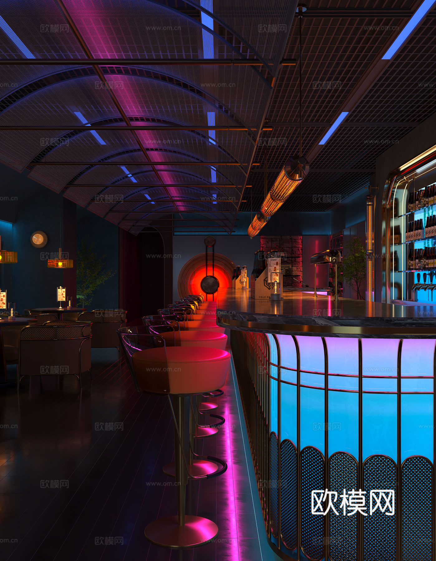 现代酒吧3d模型