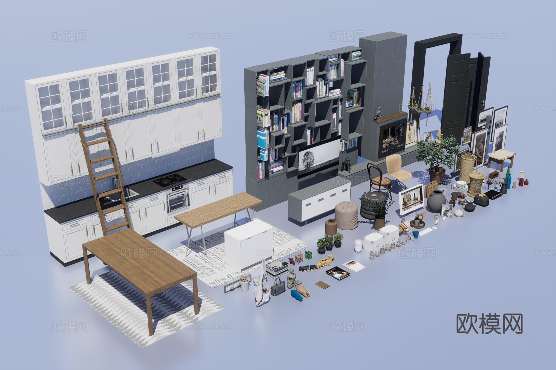室内家具装饰品3d模型