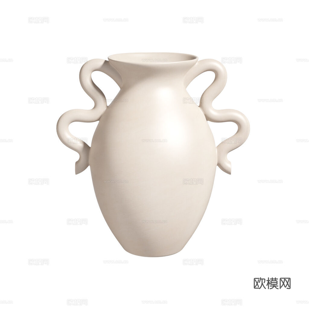新中式陶瓷花瓶 陶罐3d模型