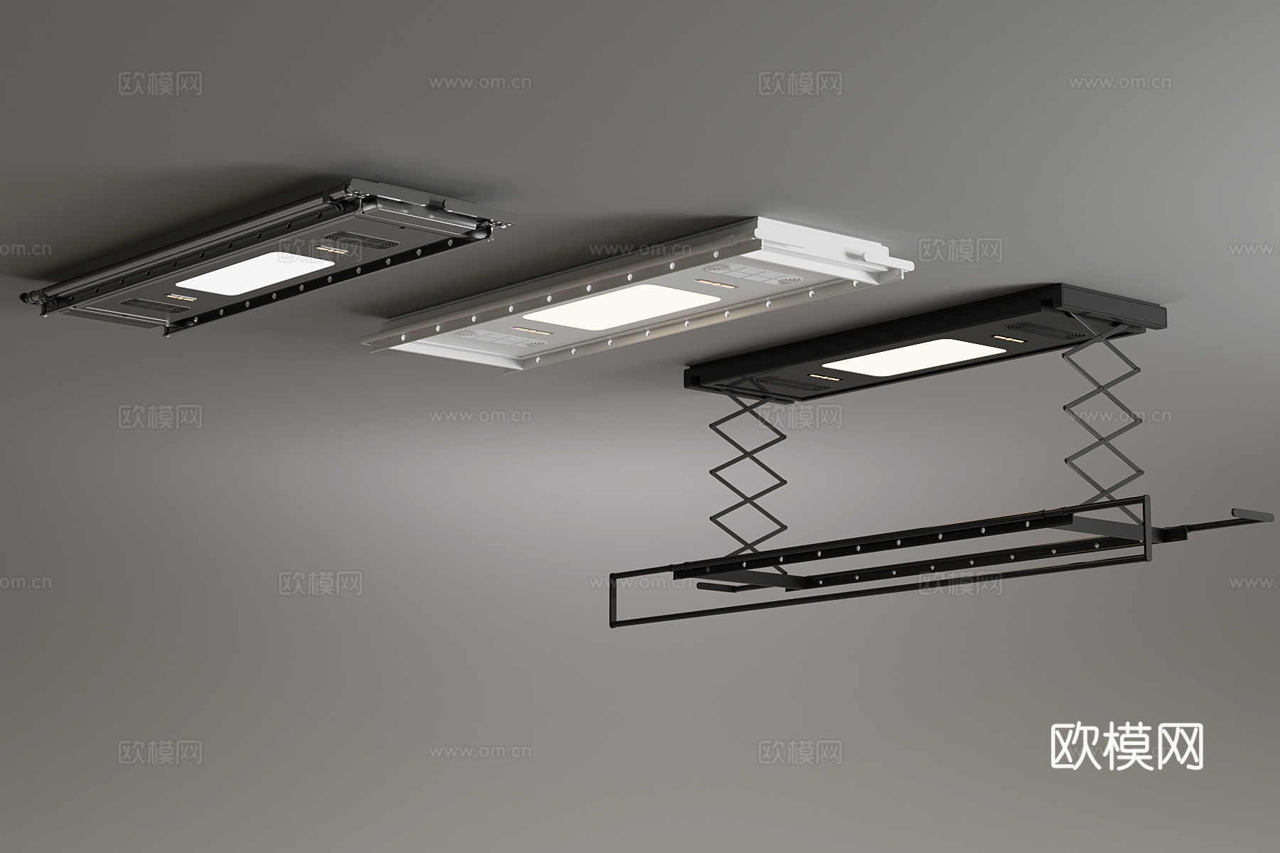 01现代晾衣架 电动晾衣架3d模型