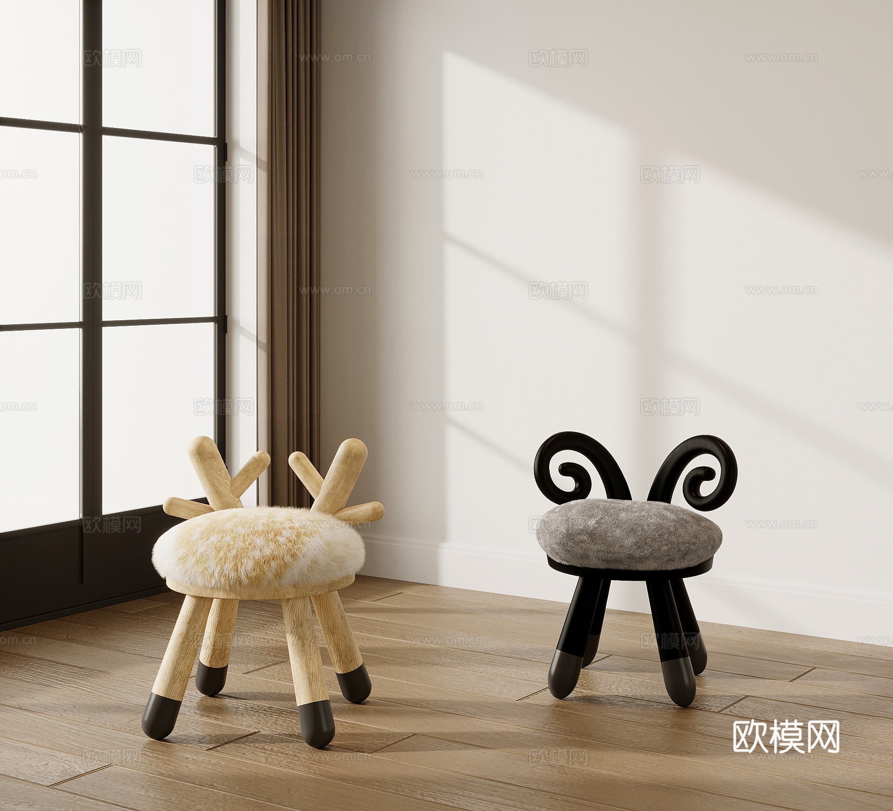儿童椅 现代儿童椅 儿童凳3d模型