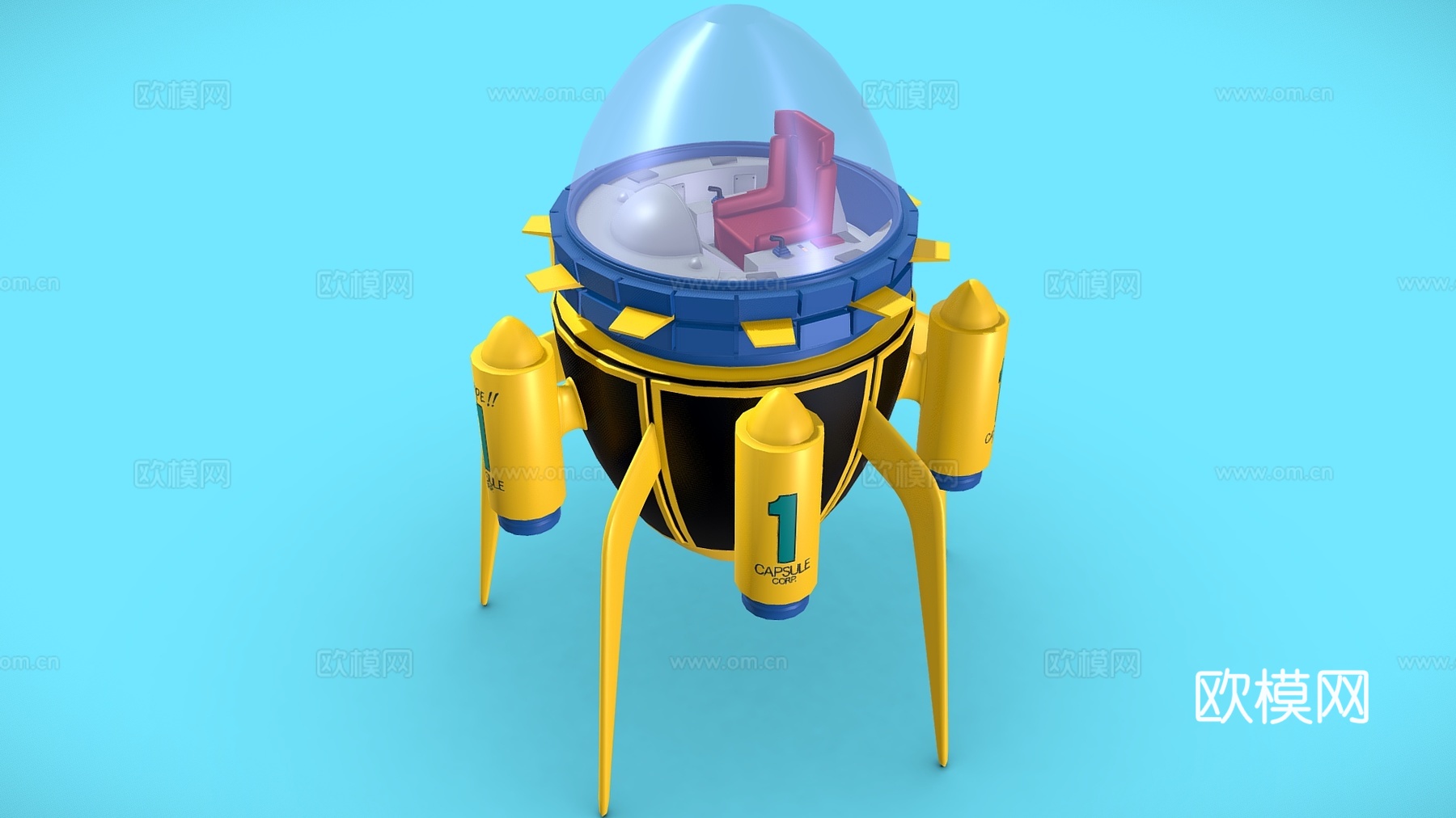 交通工具 太空飞船 时空穿梭机 穿越时空 飞船 游乐设备3d模型