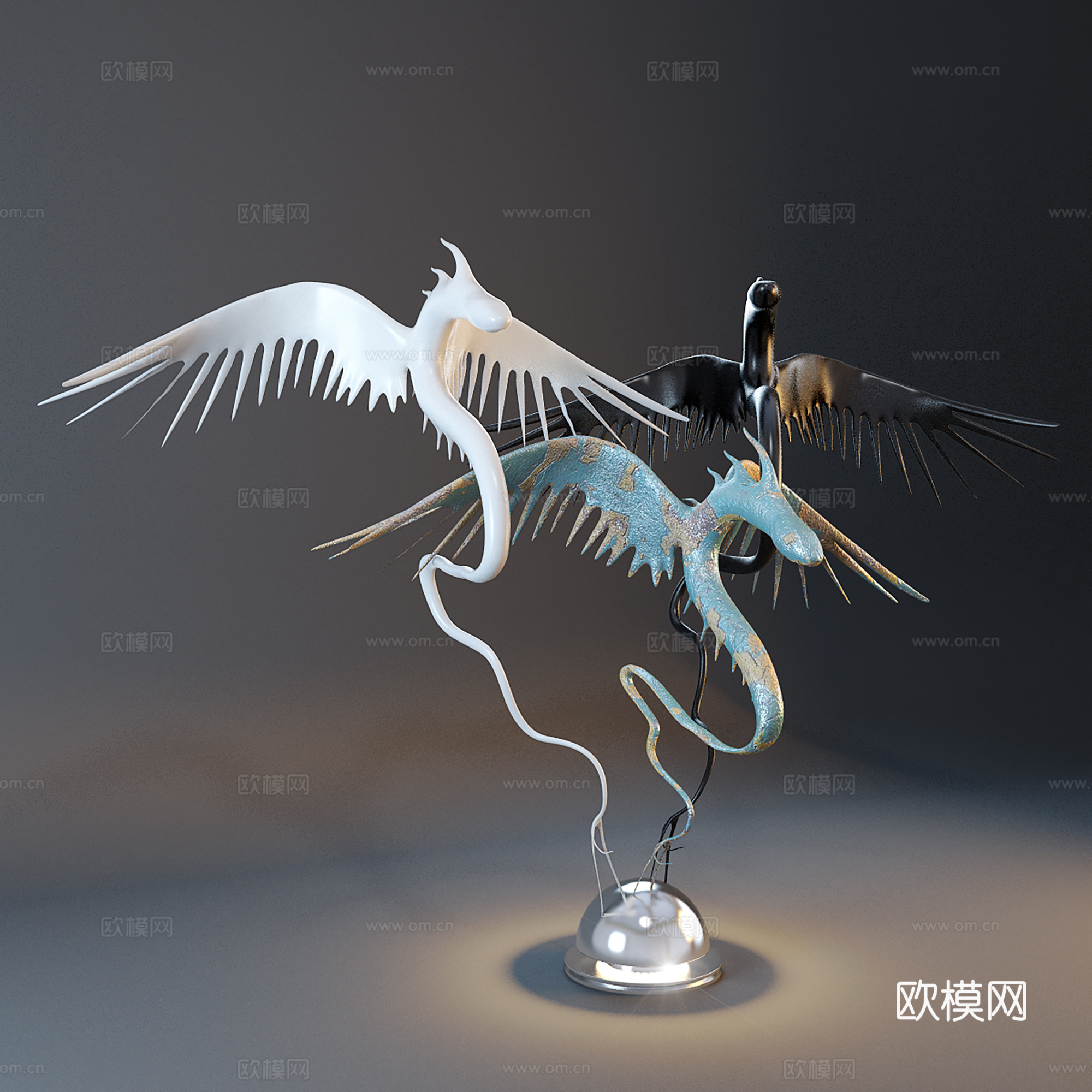 现代雕塑  抽象雕塑 雕塑摆件su模型