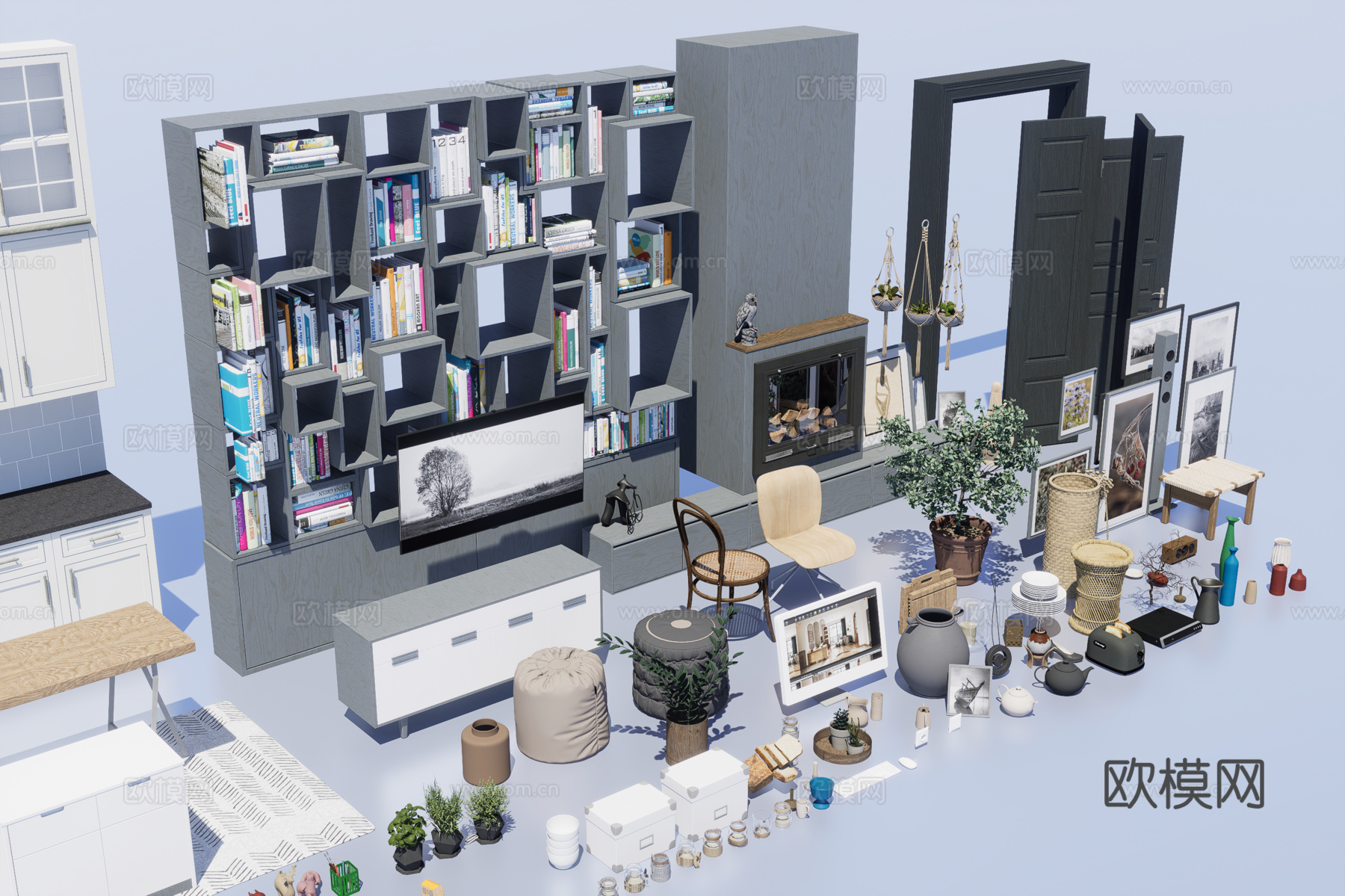 室内家具装饰品3d模型