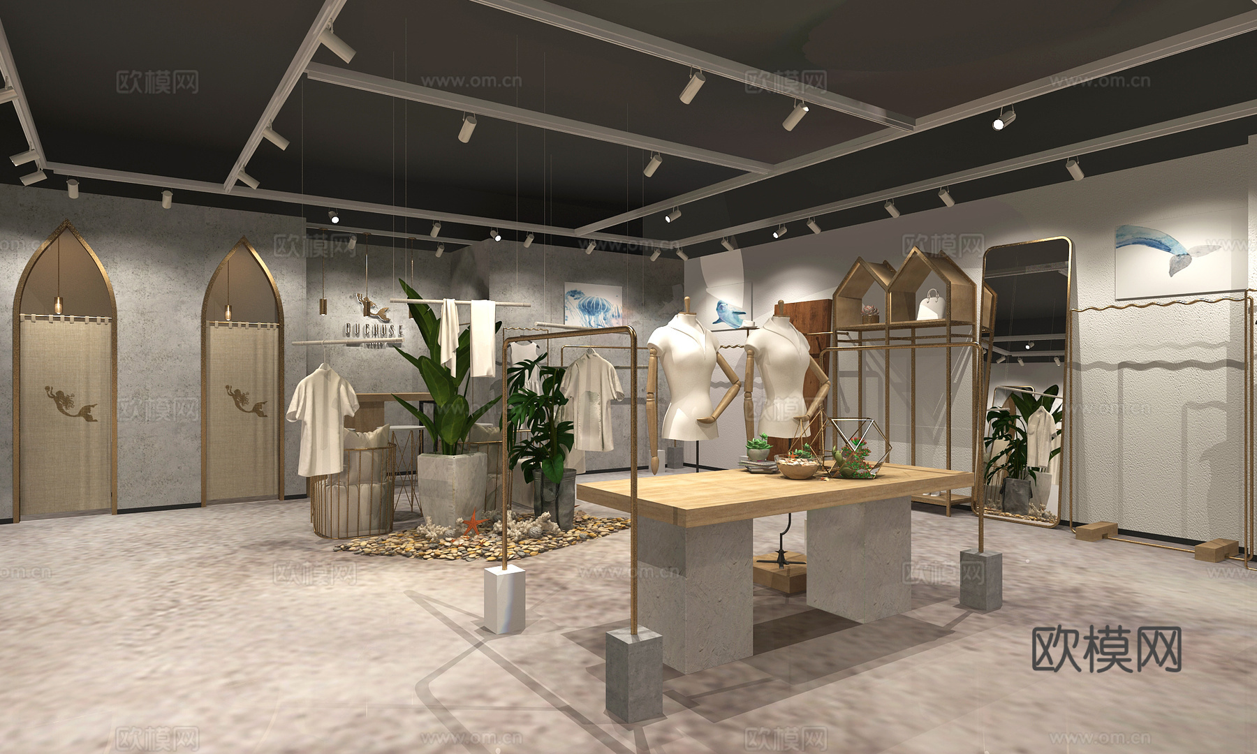 品牌女装店设计3d模型