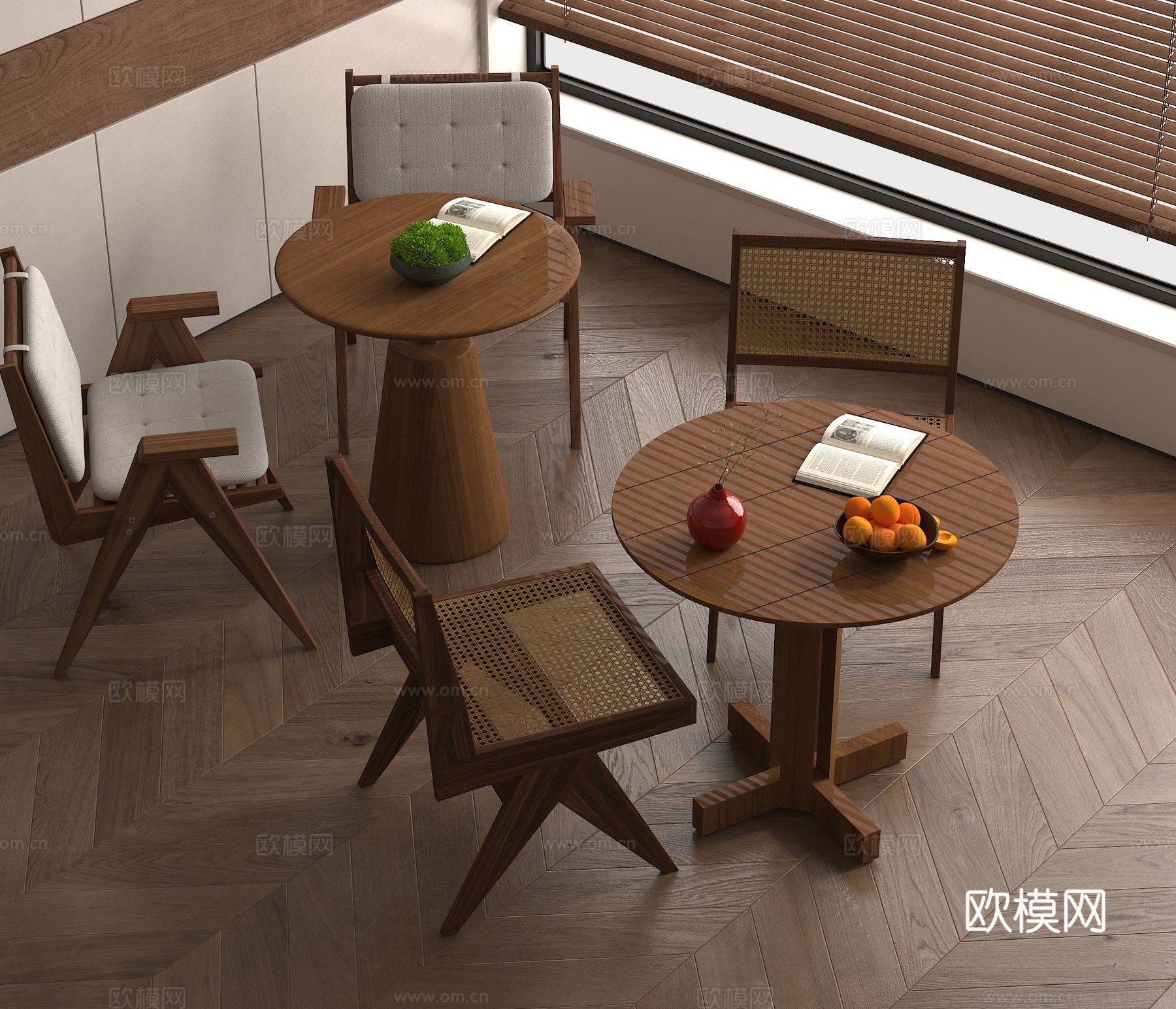 休闲桌椅 咖啡桌椅 餐厅桌椅 洽谈桌椅3d模型