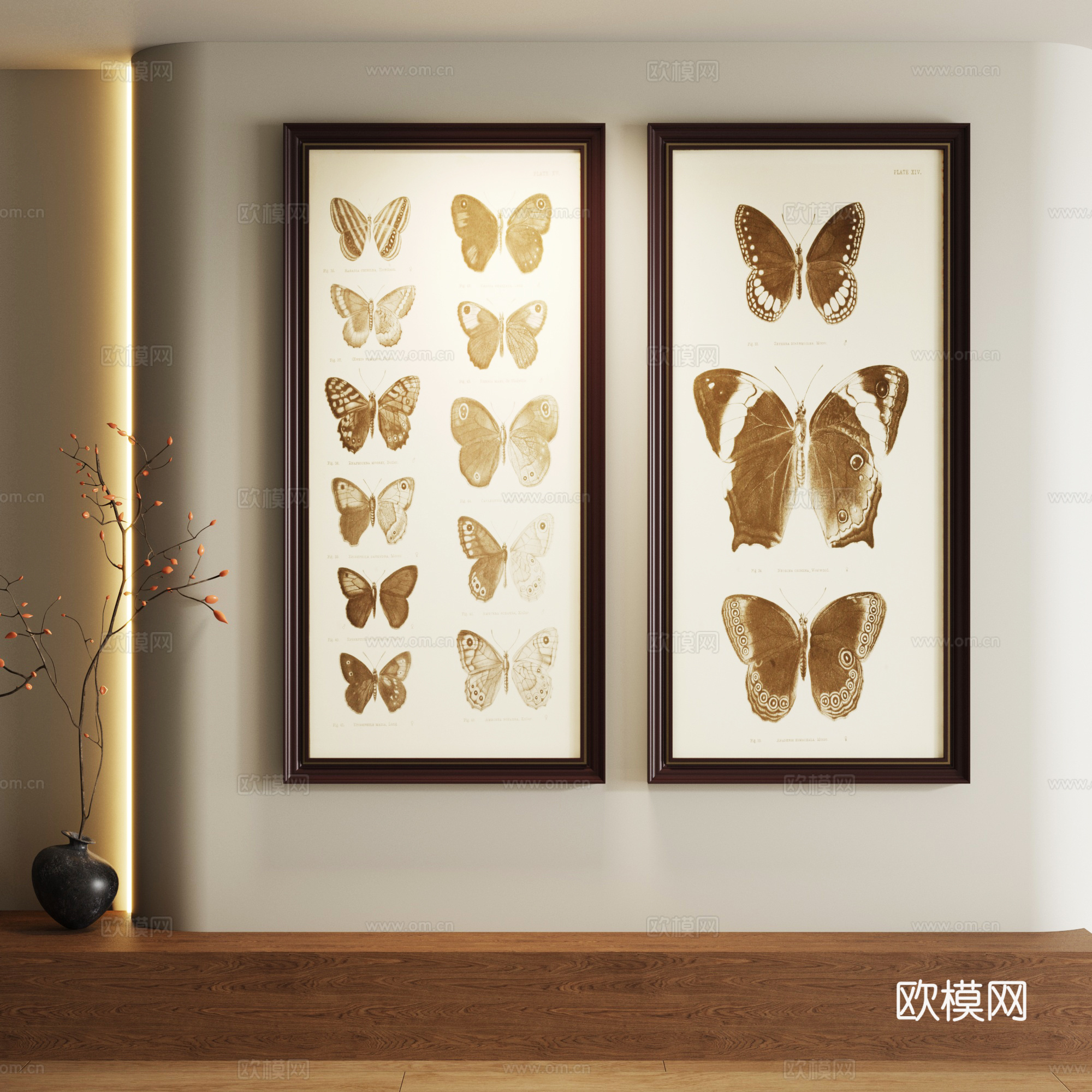 复古装饰画su模型