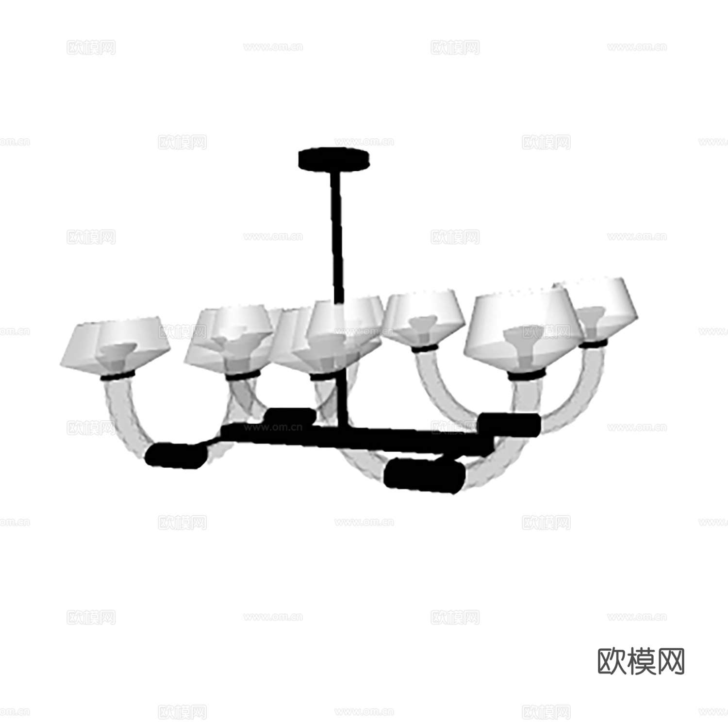 现代吊灯   玻璃吊灯 小吊灯su模型