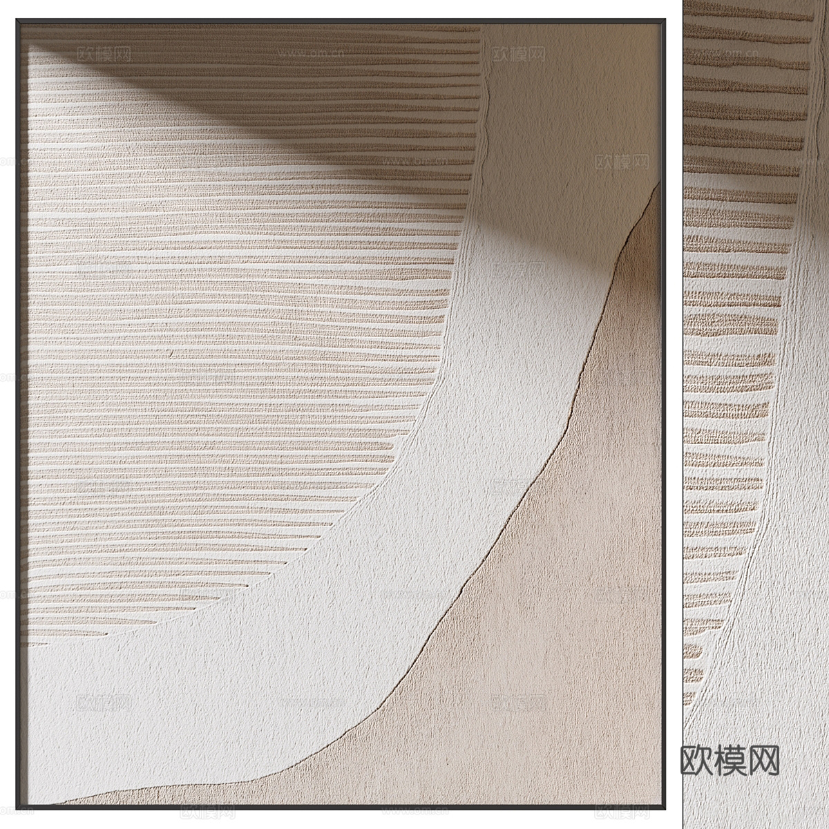 新中式装饰挂画3d模型