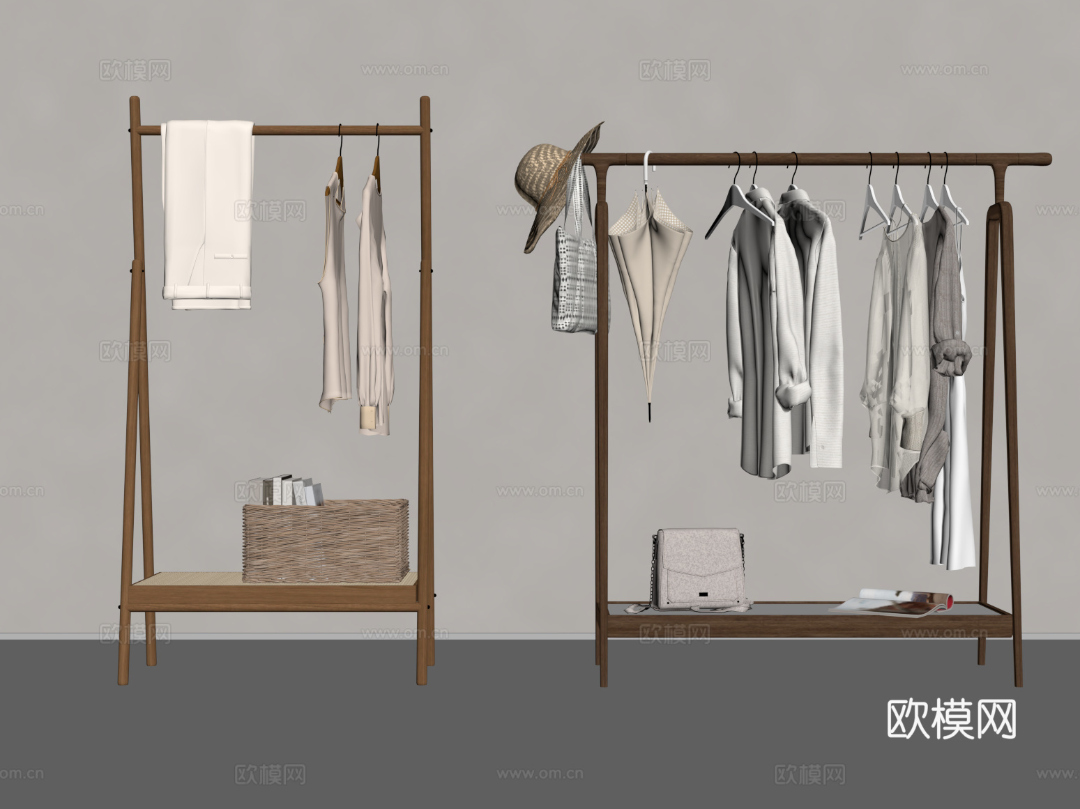 诧寂风衣架 衣服服饰su模型