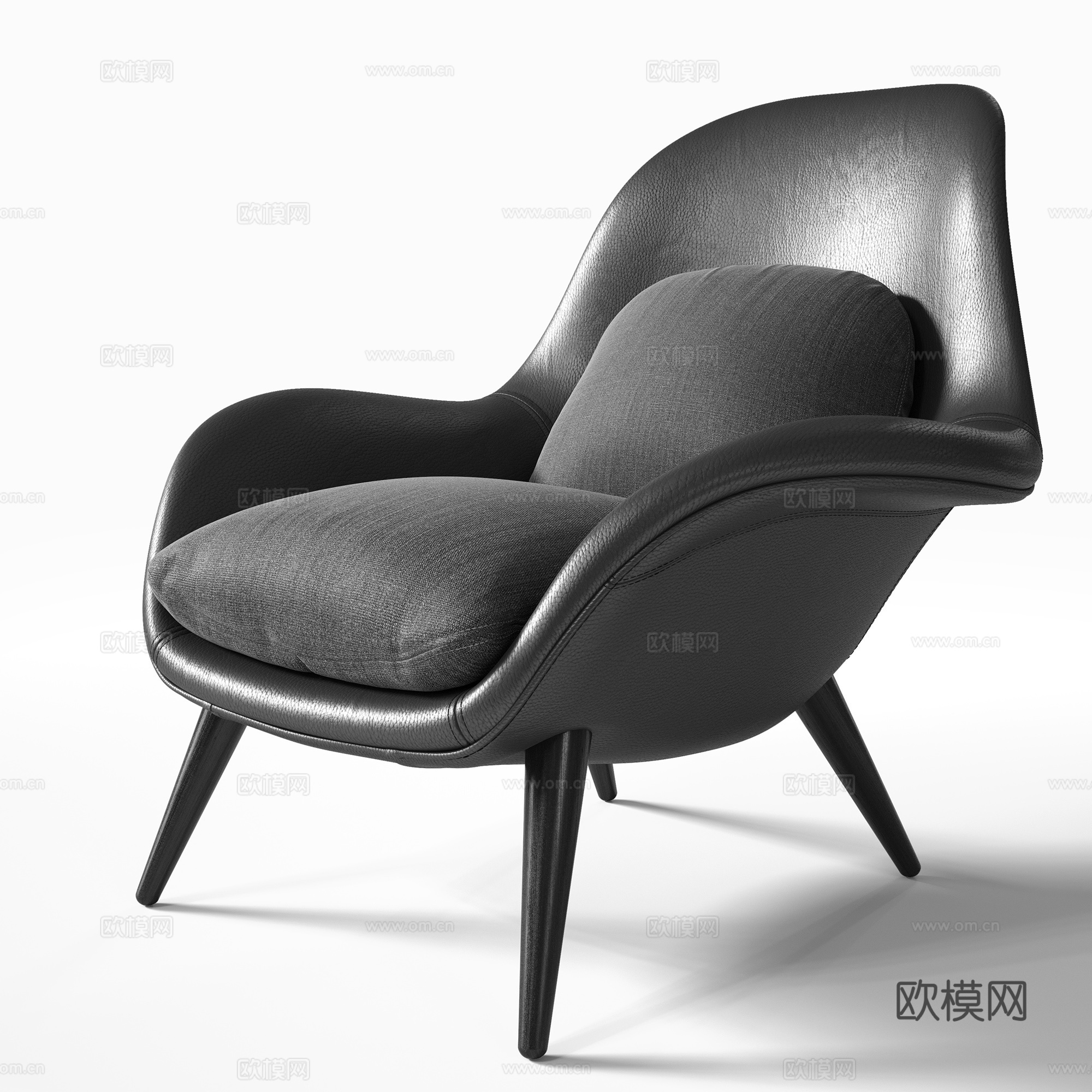 现代极简办公椅  休闲椅 单椅su模型