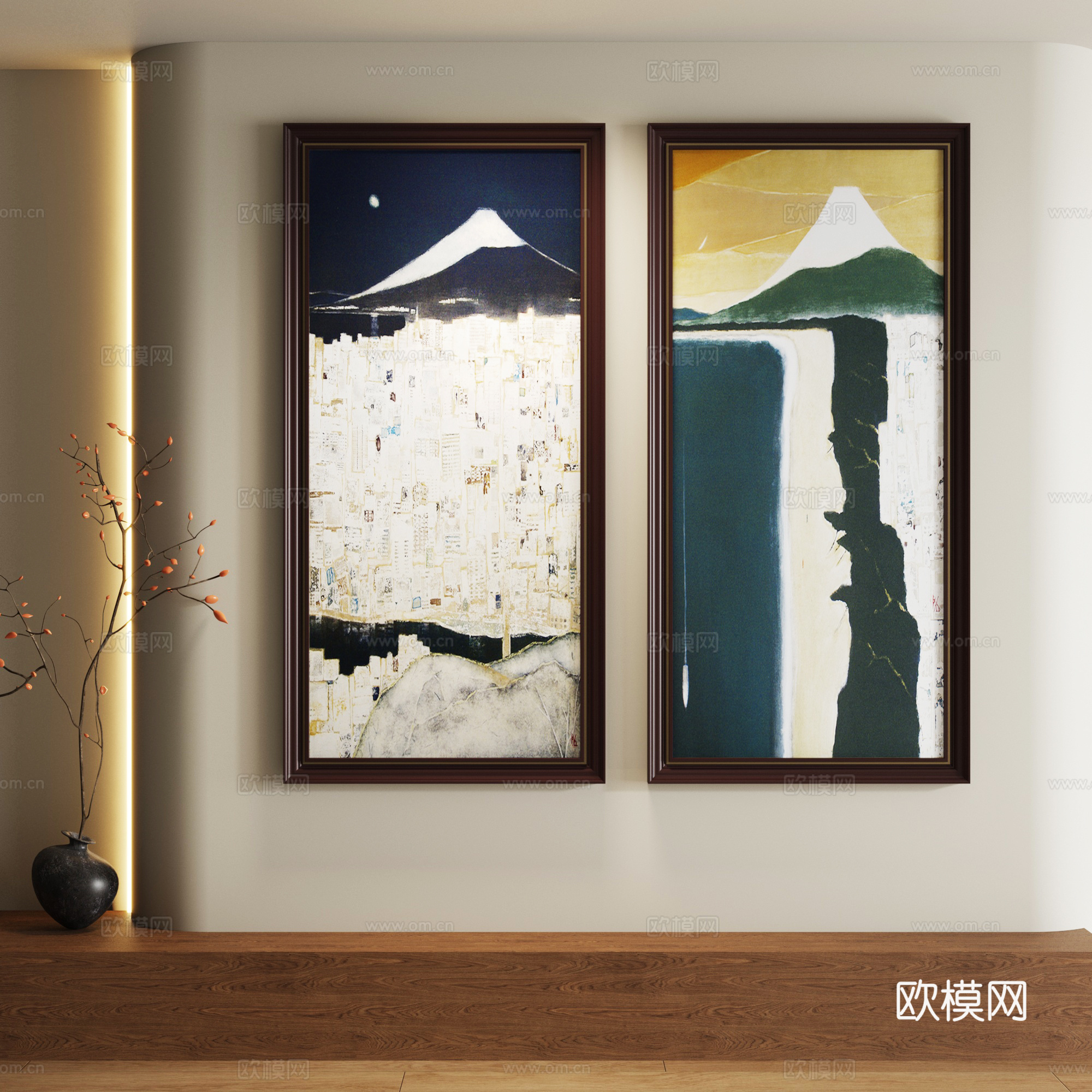 现代装饰画su模型