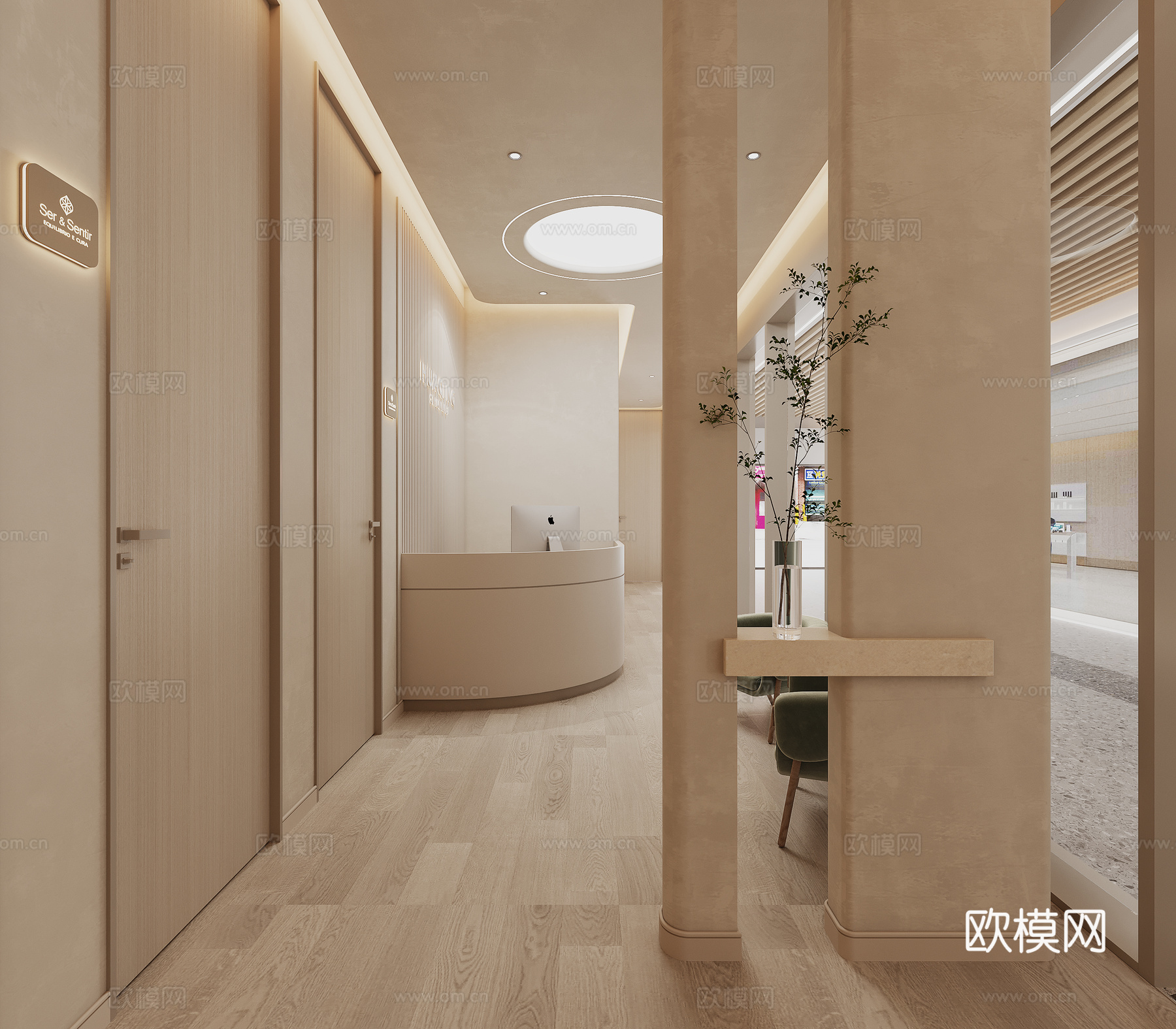 侘寂风美容院SPA3d模型