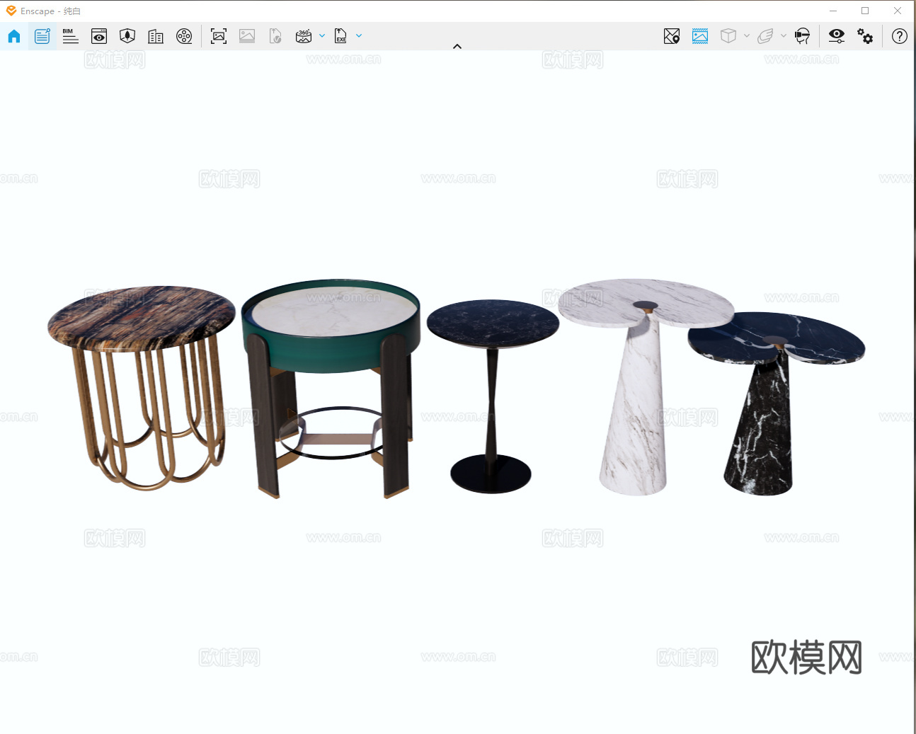 边几 角几 金属边几 石材边几 大理石边几 圆几su模型