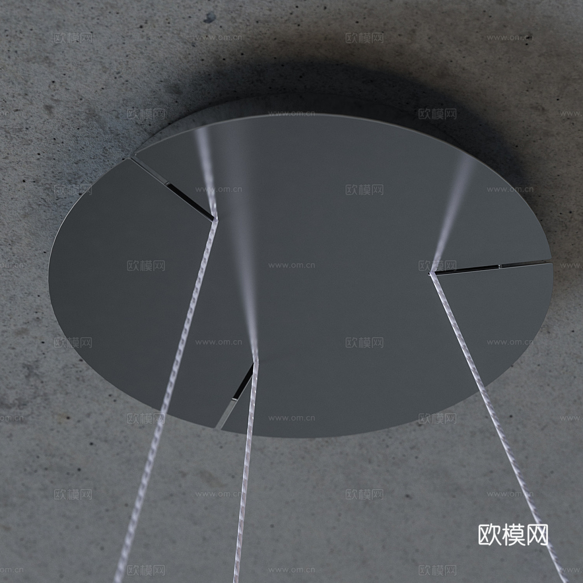 现代意式极简线性装饰吊灯3d模型