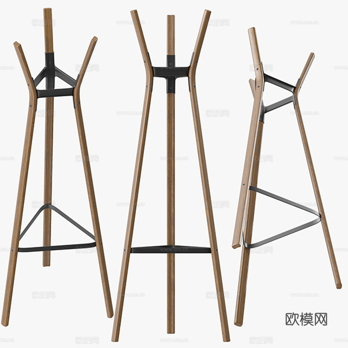 现代意式衣帽架3d模型