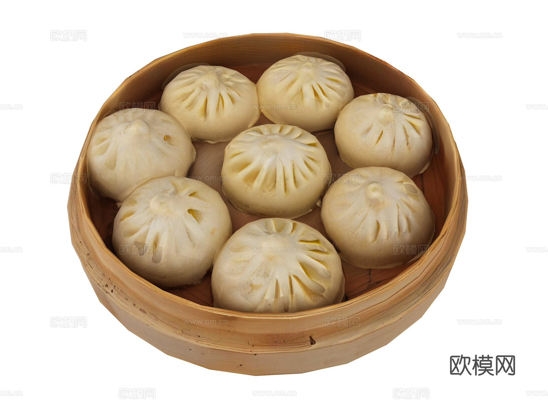 包子，小笼包，食物，卡通包子，早餐，午餐，面食，面点，3d模型