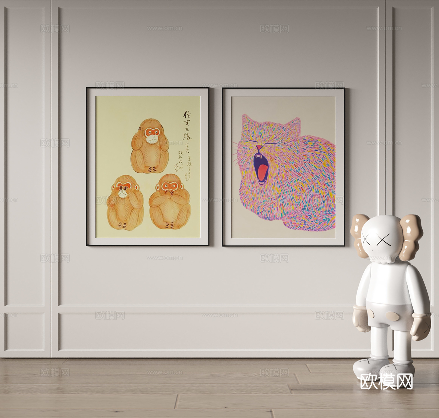 北欧装饰画3d模型