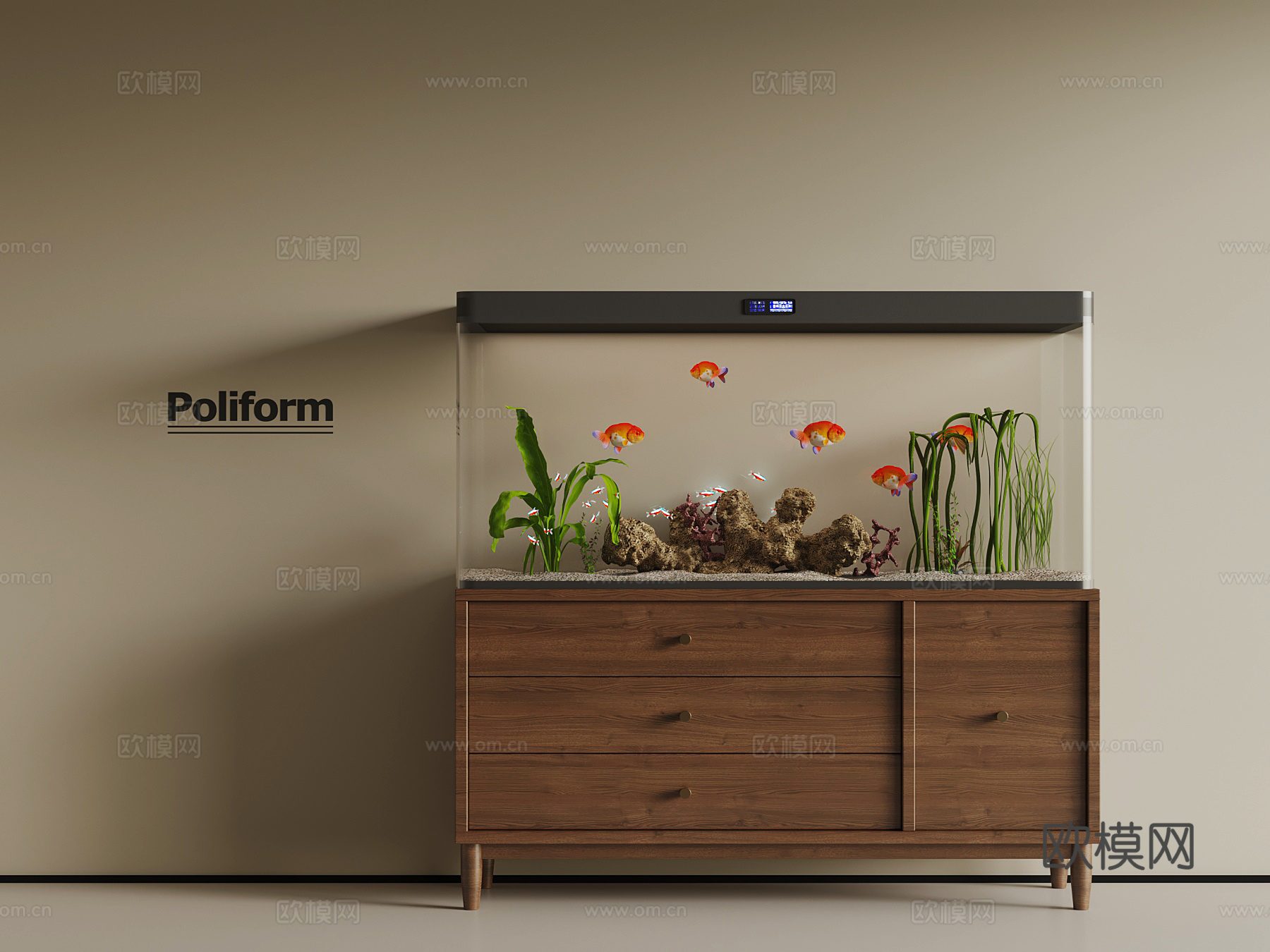 法式中古风鱼缸3d模型