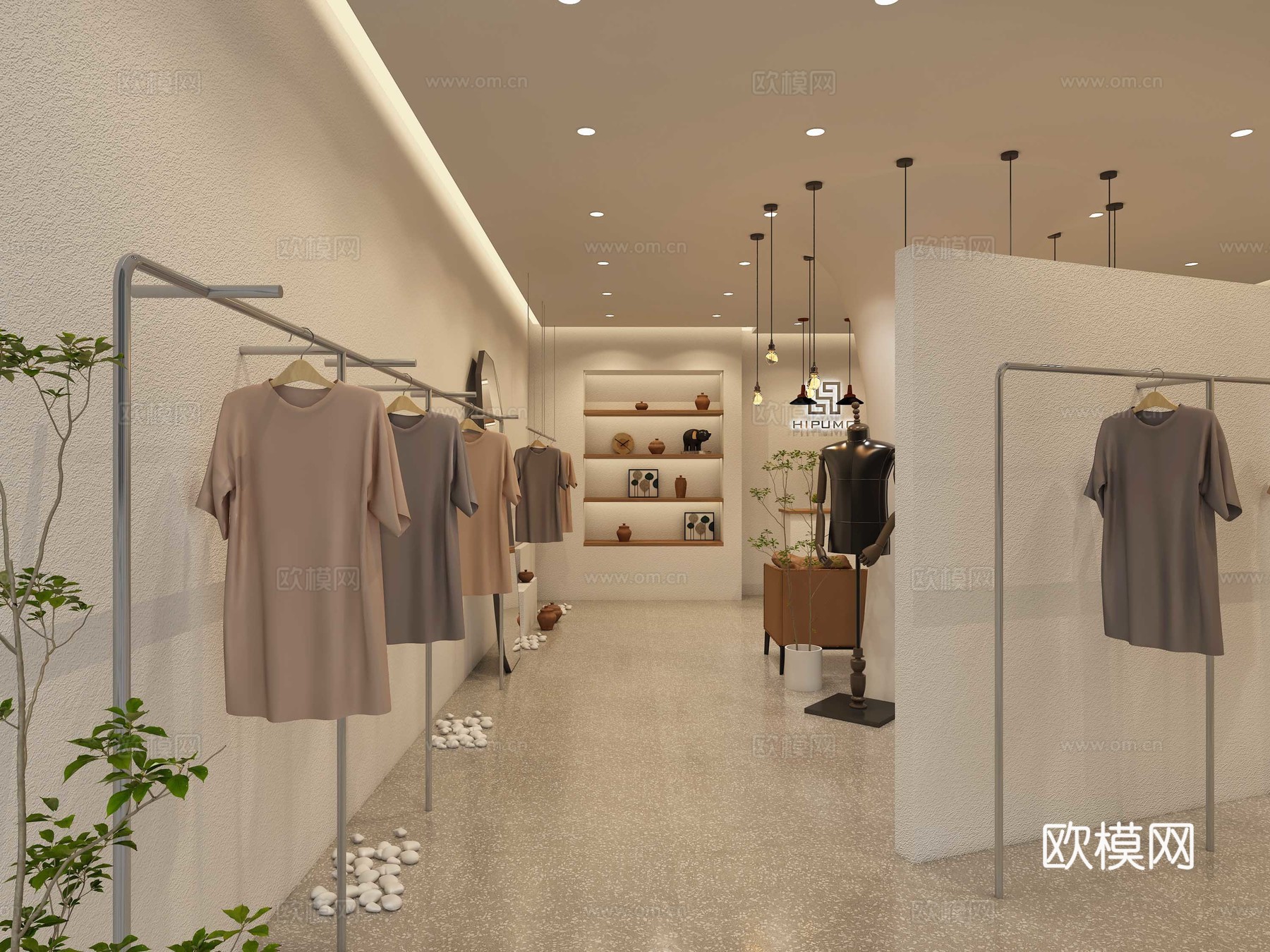 现代男装店3d模型