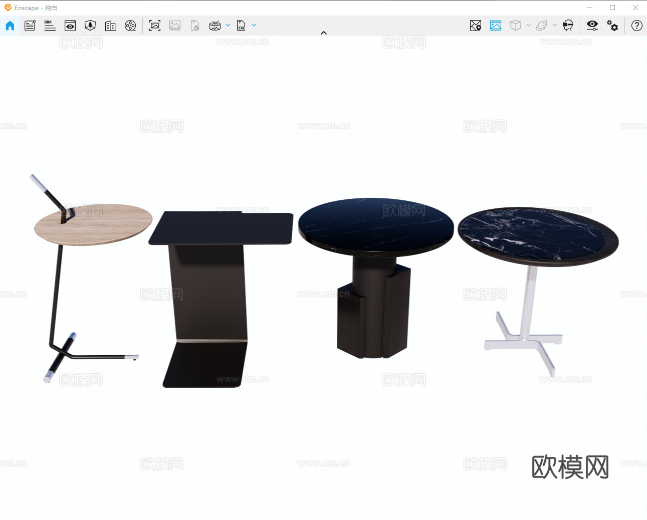 边几 角几 木边几 金属边几 石材边几 大理石边几su模型