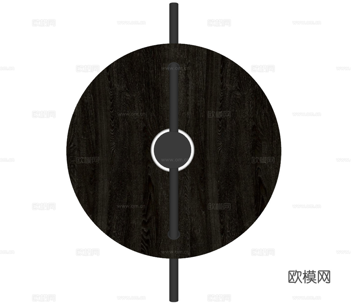 床头壁灯 圆形壁灯 实木壁灯 艺术壁灯 新中式壁灯su模型