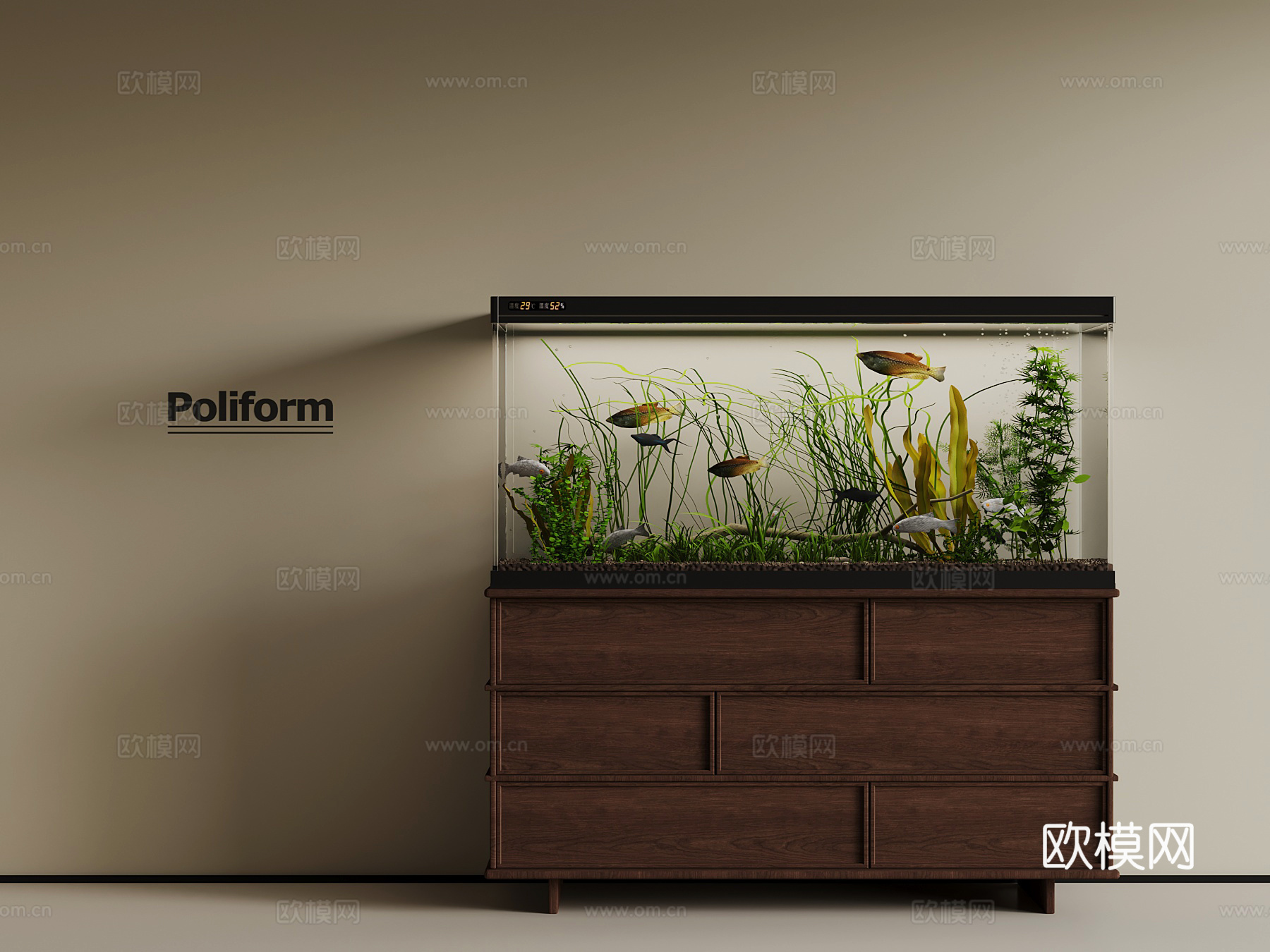 法式中古风鱼缸3d模型