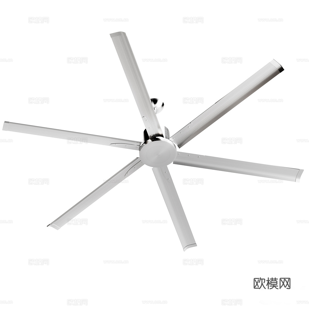 现代意式极简金属风扇灯3d模型
