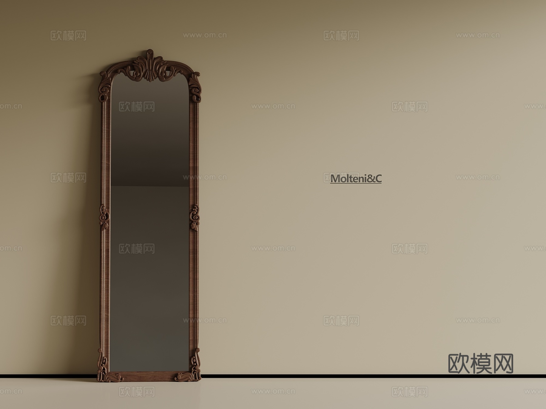 法式中古风镜子3d模型