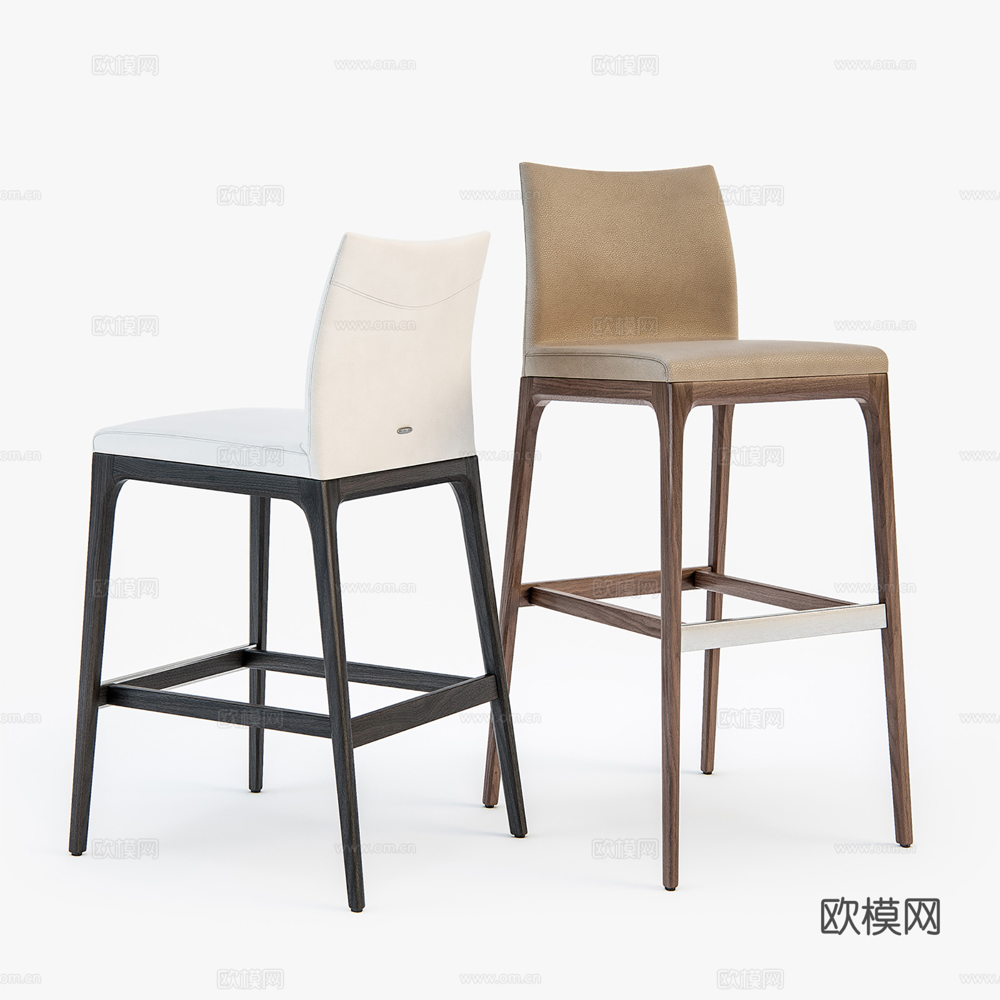 现代简约吧椅  皮椅  餐厅酒吧吧椅su模型